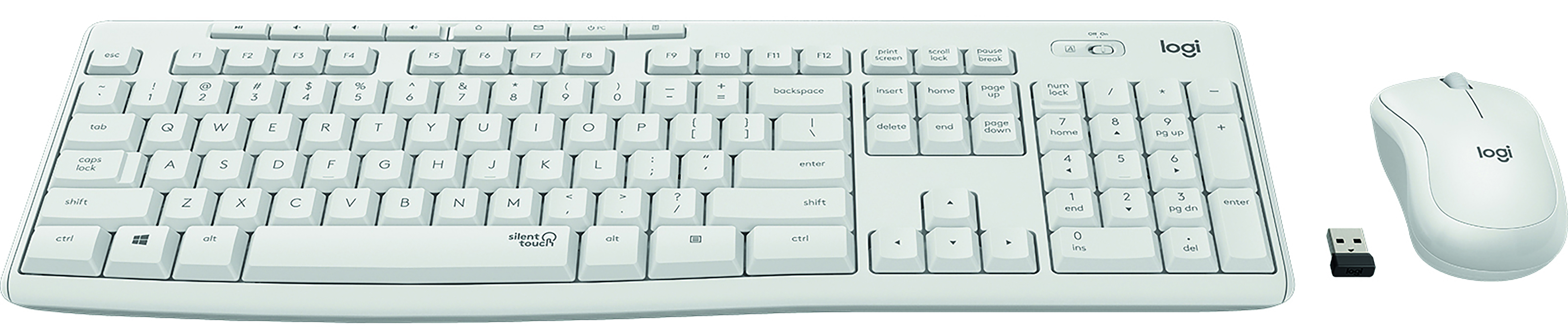 LOGITECH Tastatur- und Mausset MK295 weiß
