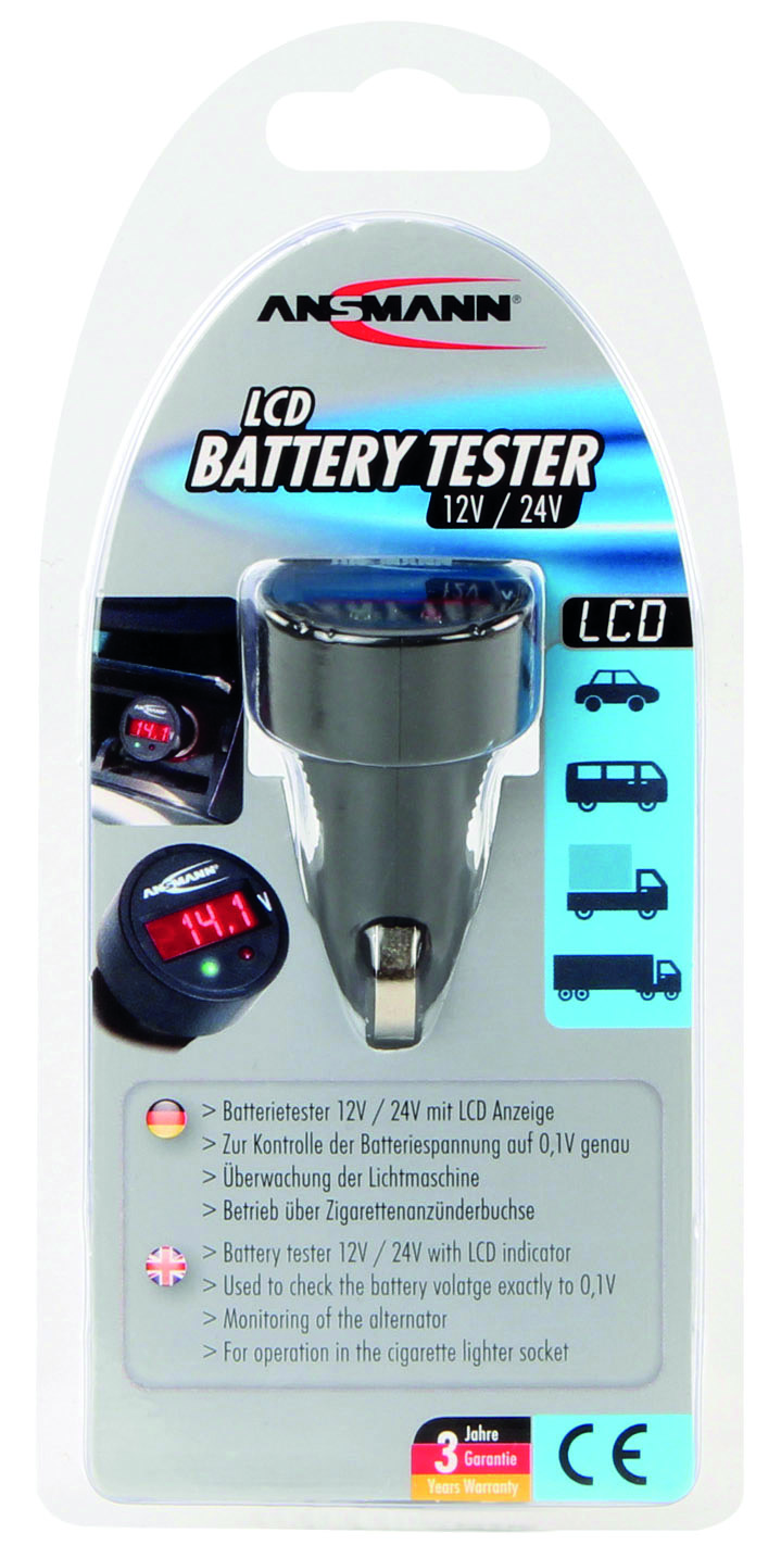 ANSMANN Autobatterie-Ladegerät + KFZ-Batterietester