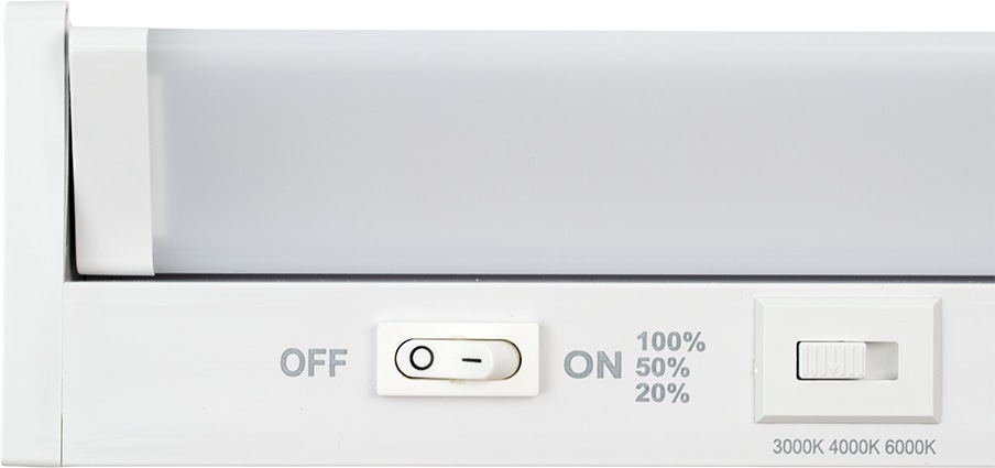 LUXULA LED-Unterbauleuchte, 12W, EEK: F, 1200lm, CCT, IP20, dimmbar, weiß, 84 cm