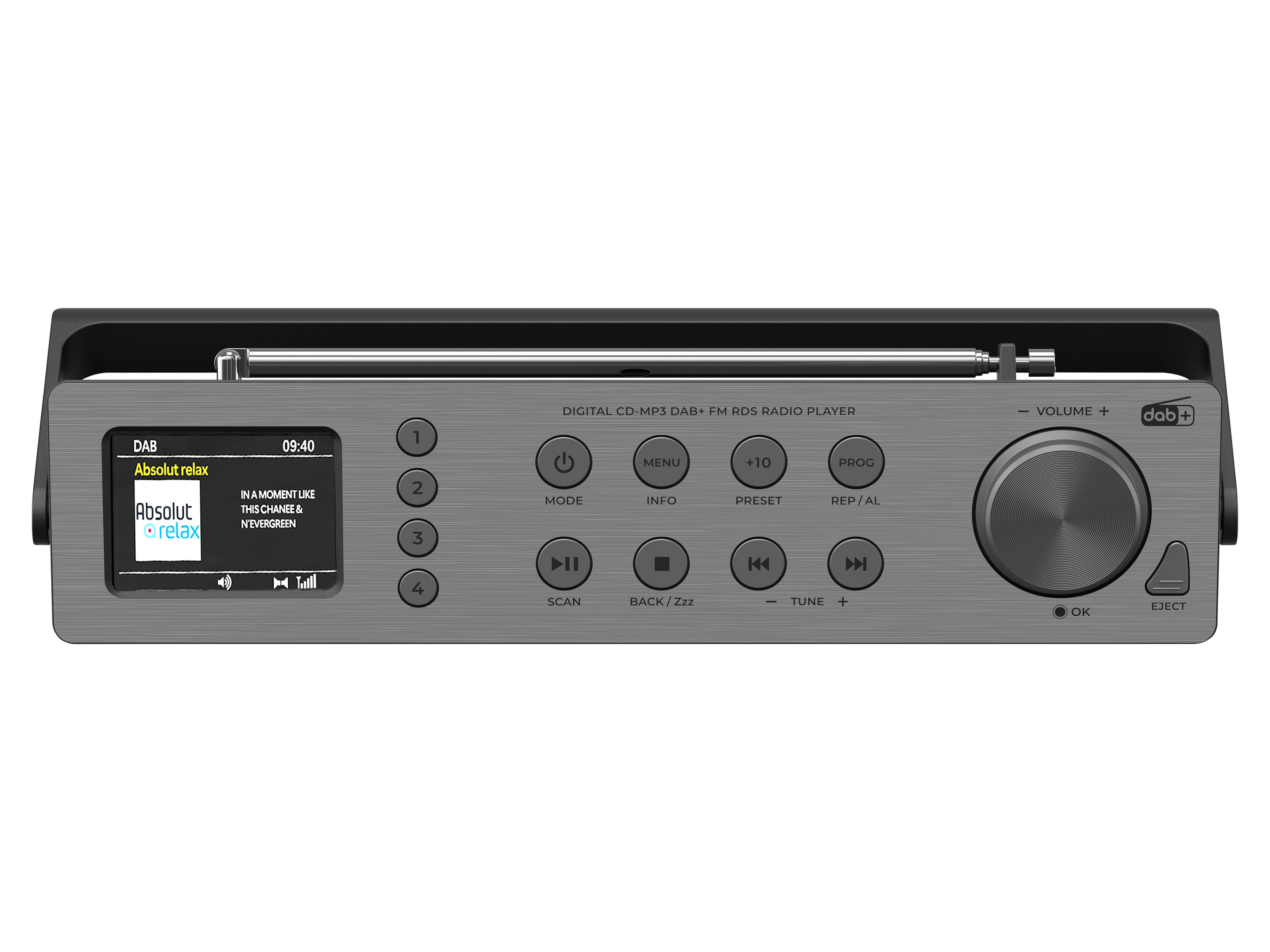SOUNDMASTER DAB+/UKW-Radio mit CD/MP3, USB, Bluetooth, Farbdisplay