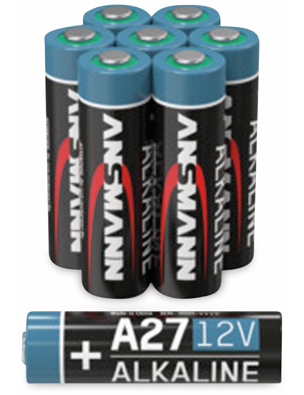 ANSMANN Batterie, Alkaline, A27 /LR27, 12 V, 8 Stück ANSMANN Batterie, Alkaline, A27 /LR27, 12 V, 8 Stück