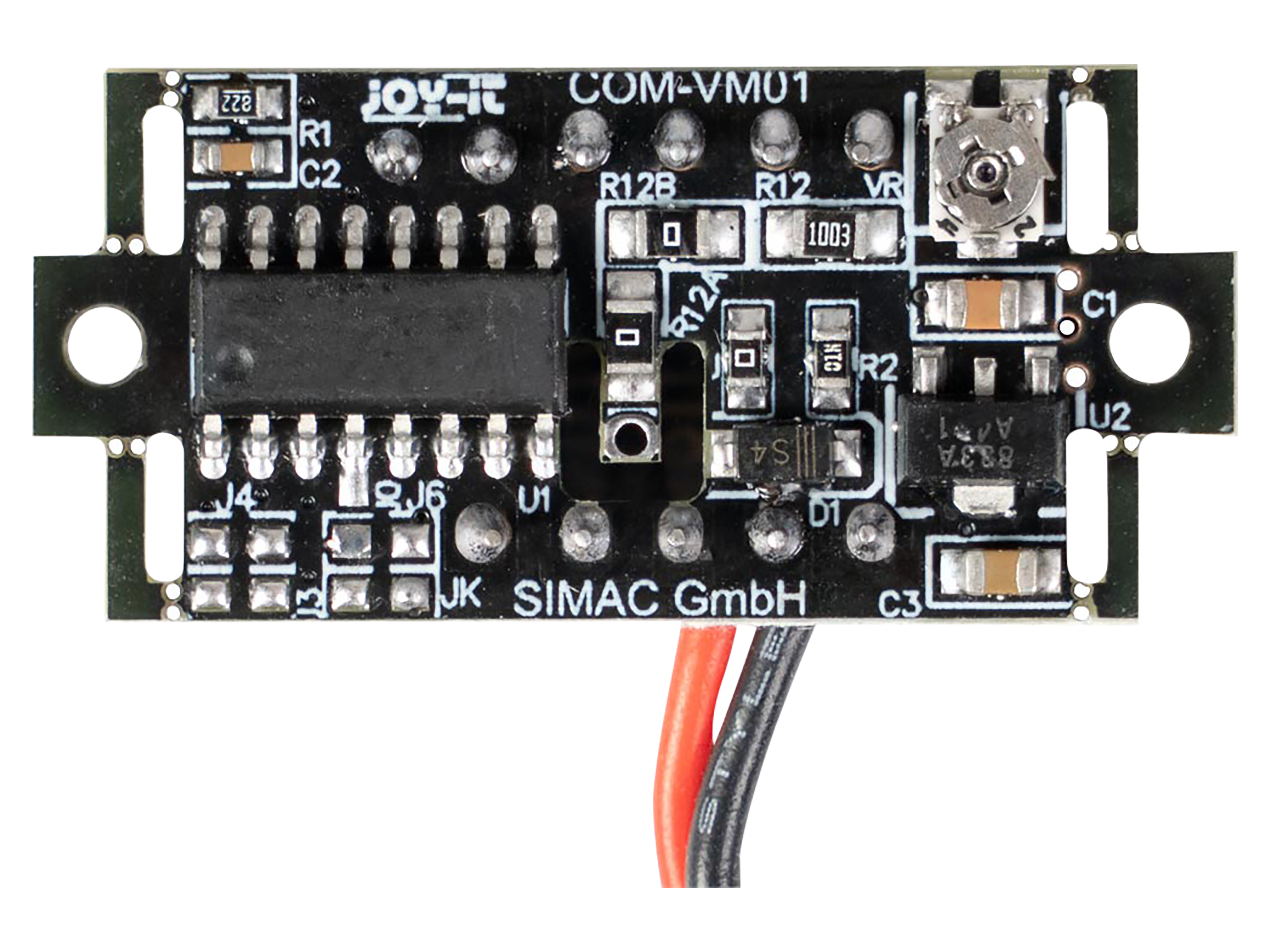 JOY-IT Voltmeter, 3-29 V, 0,36", Rot
