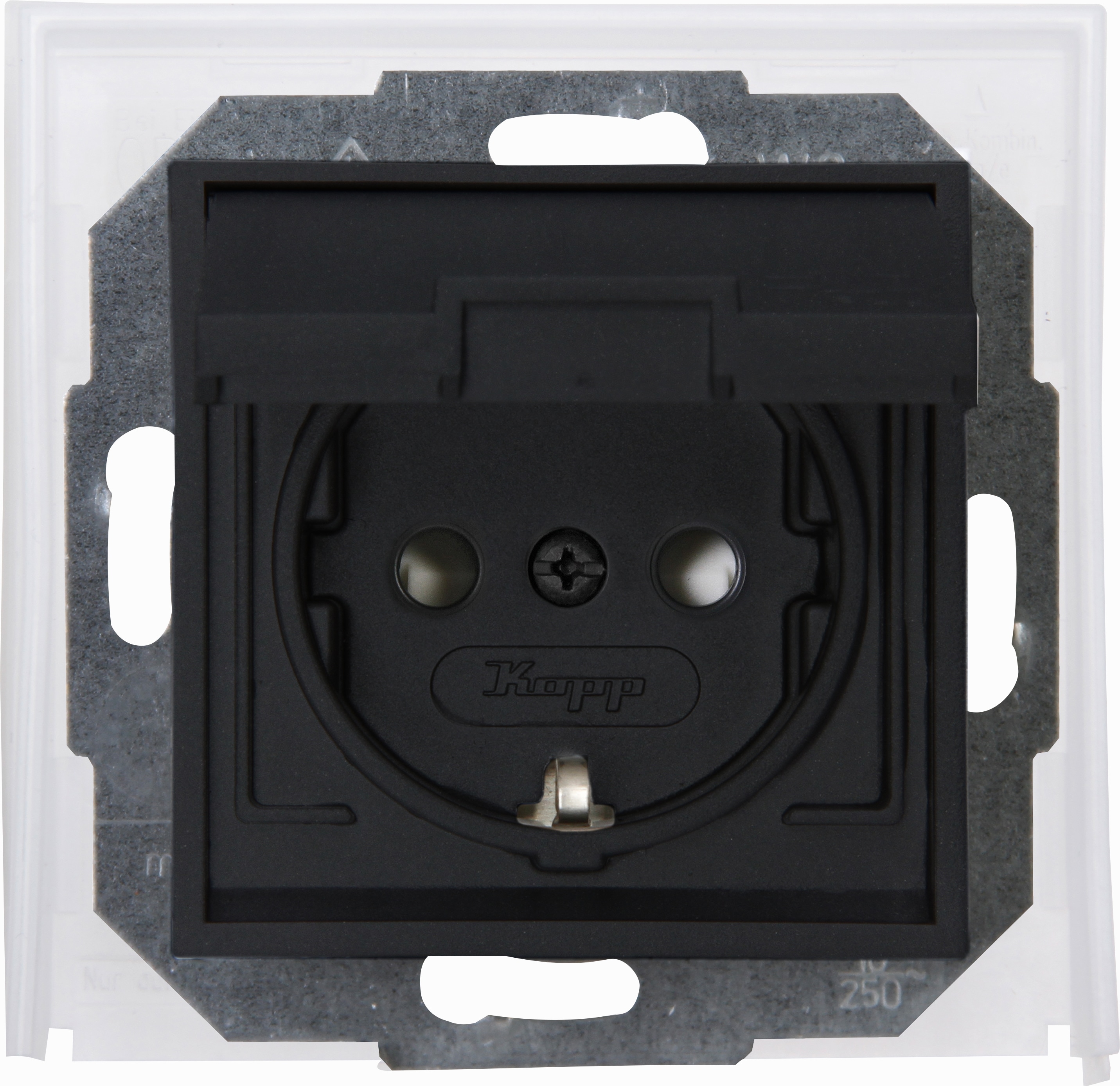 KOPP Feuchtraum Schutzkontakt-Steckdose, Athenis, anthrazit