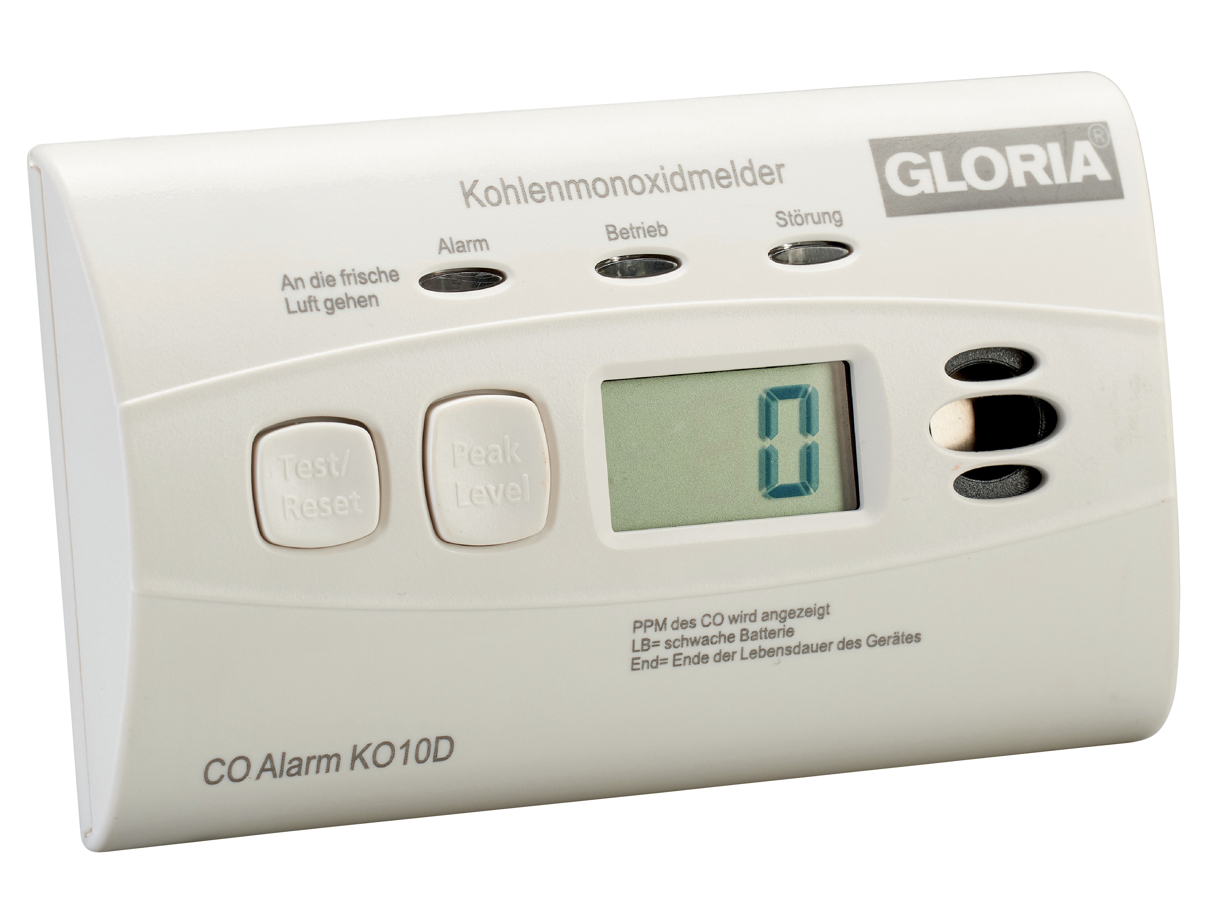 GLORIA Kohlenmonoxid-Melder KO10D, mit Display