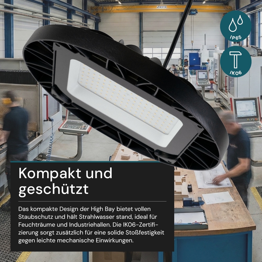 LUXULA LED-Highbay-Leuchte, UFO, EEK: F, 100W, 10000lm, 5000K