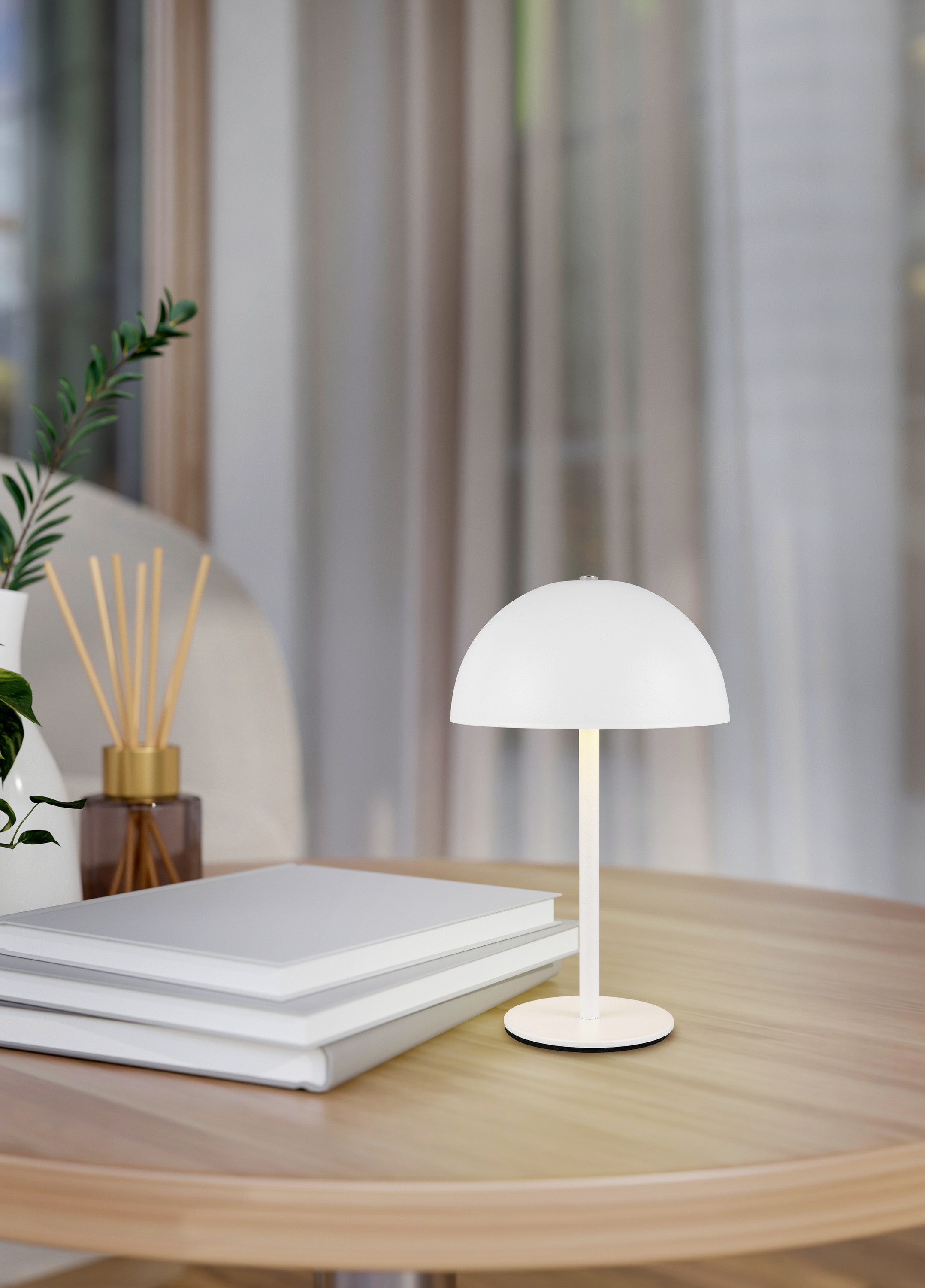 REALITY LED-Akku-Tischleuchte MUNOZ, R54891131, 1,3W, 120lm, 3000K, weiß