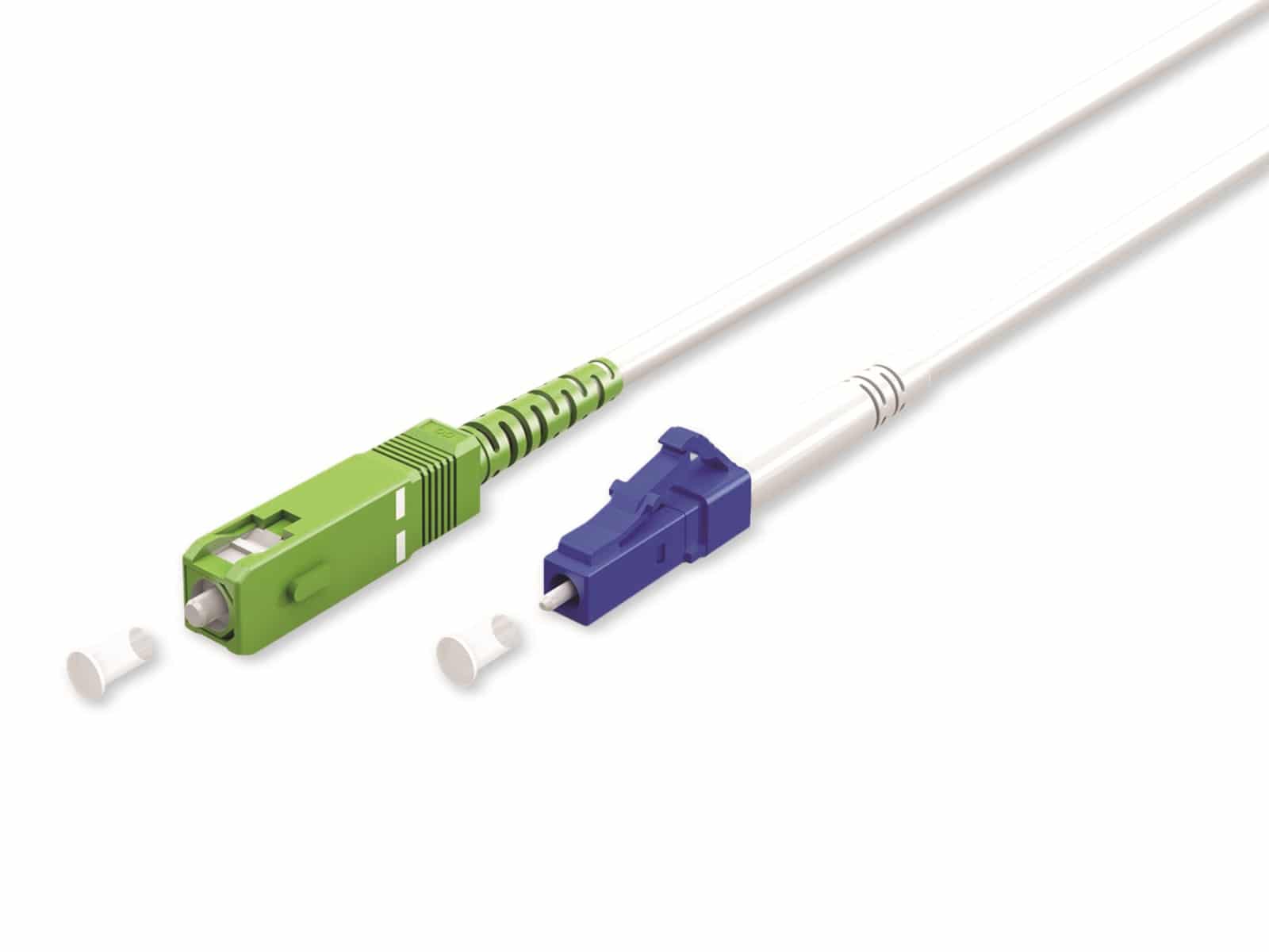 GOOBAY Singlemode Glasfaserkabel, SC-APC/LC-UPC, OS2, Simplex, weiß, 0,5 m