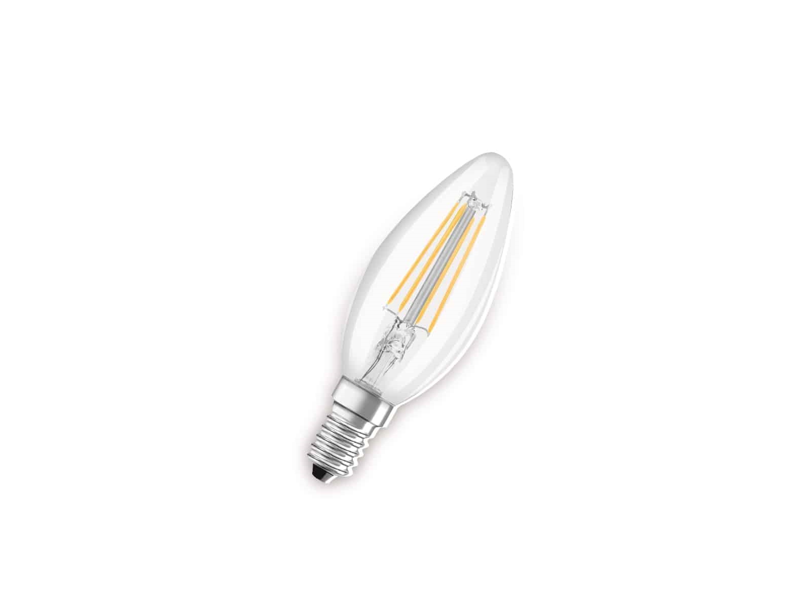 OSRAM LED-Lampe BASE CLASSIC, B40, E14, EEK: E, 4 W, 470 lm, 4000 K, 3 Stück