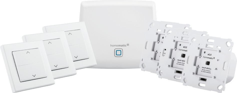 HOMEMATIC IP Starterset Beschattung für 3 Rollläden & Markisen