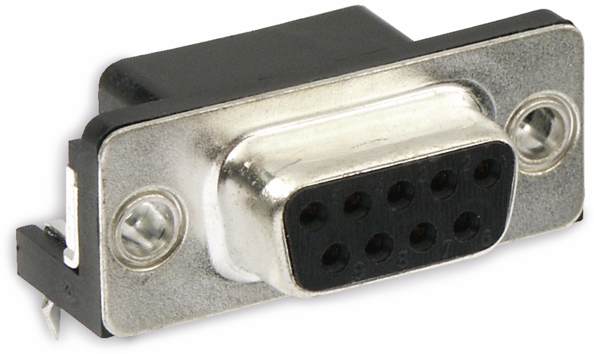 Sub-D-Buchsenleiste, 9-polig, 90° Printmontage