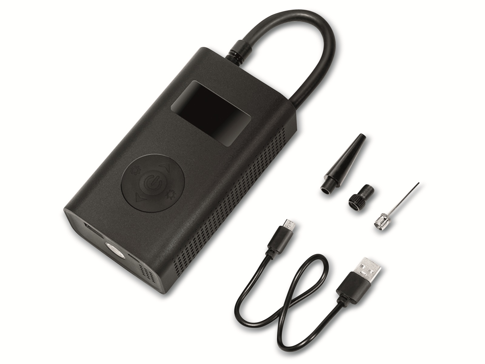 LOGILINK Luftkompressor PA0265, 10 bar, Akku, LED-Taschenlampe, 1x USB-A