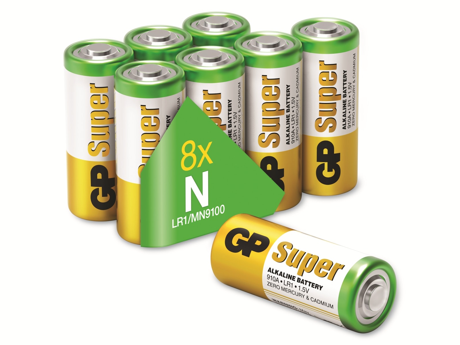 GP Super Alkaline-Lady-Batterie LR01, 1,5V, 8 Stück