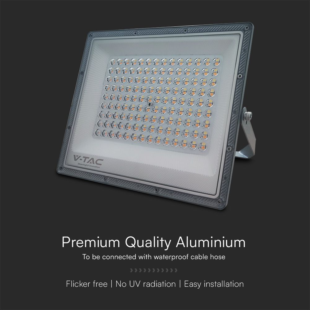 V-TAC LED-Fluter, VT-44050, EEK: F, 100 W, 8150 lm, CCT, IP65, grau