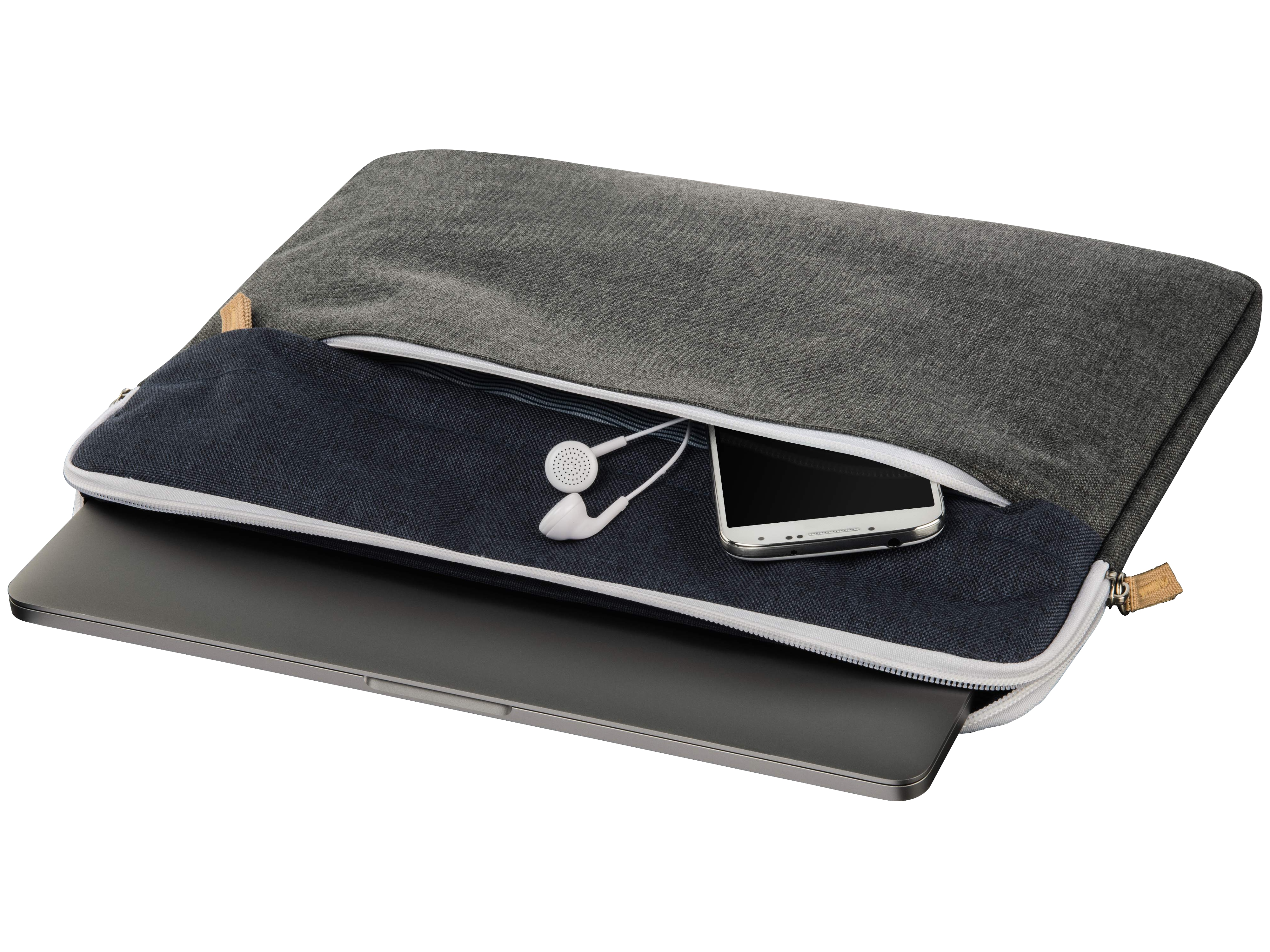 Notebook-Sleeve, HAMA, "Florenz", bis 34 cm (13,3"), Marineblau/Dunkelgrau