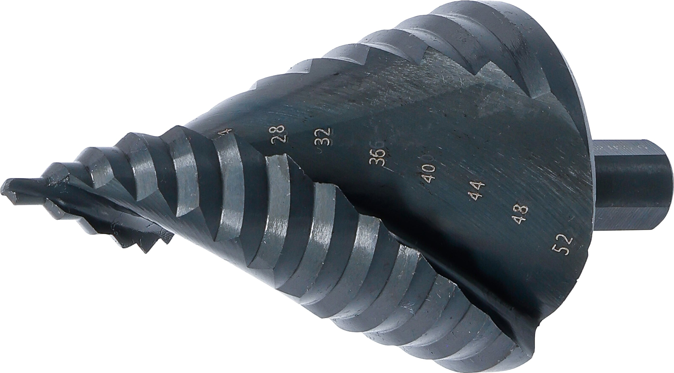 BGS TECHNIC Stufenbohrer, 74702, titanaluminiumnitriert, 4-52 mm