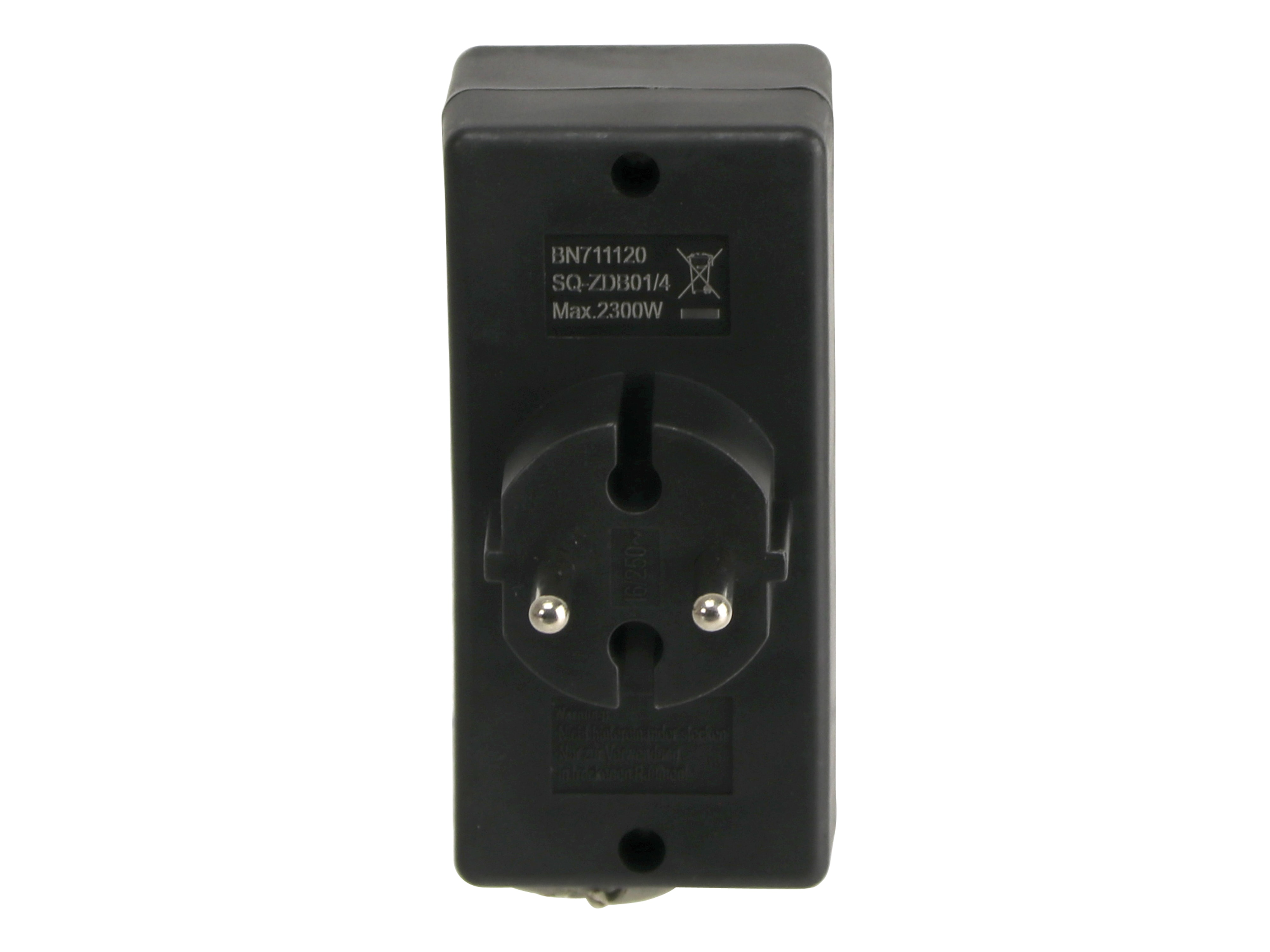 AS SCHWABE Euro-Vierfach-Stecker, schwarz AS SCHWABE Euro-Vierfach-Stecker, schwarz