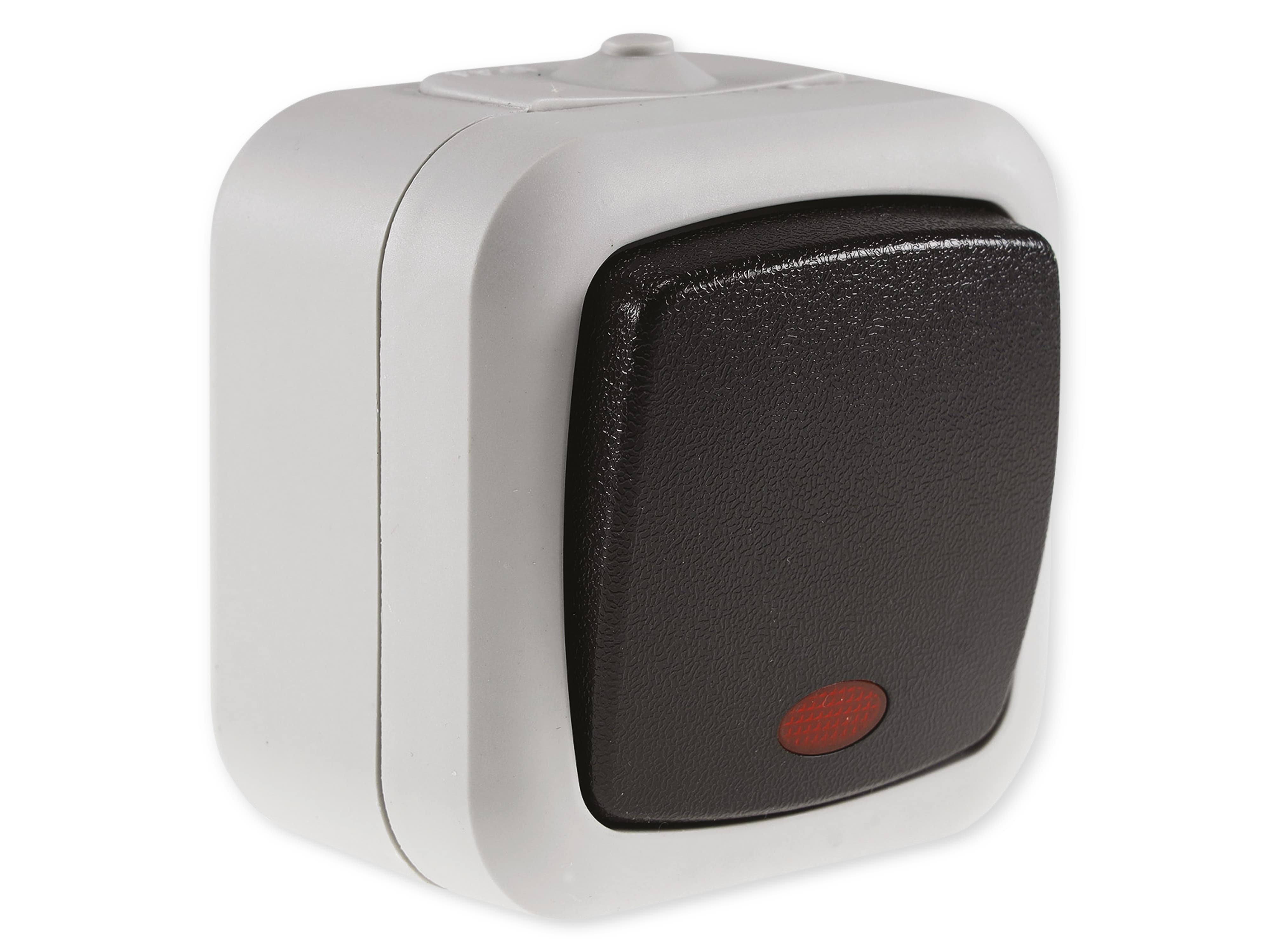 CHILITEC Feuchtraum-Kontrollschalter, grau CHILITEC Feuchtraum-Kontrollschalter, grau