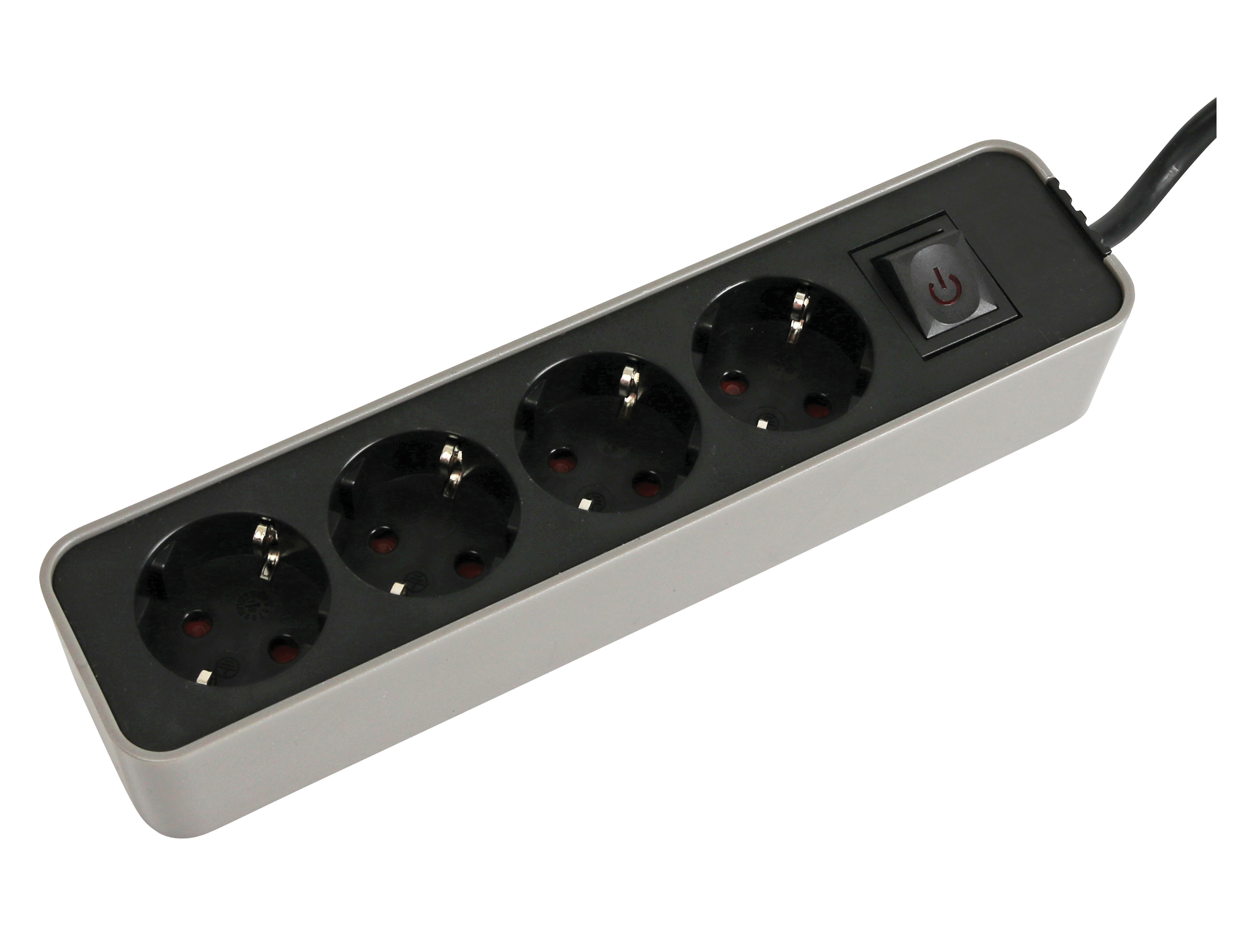 Steckdosenleiste 98745si, 4-fach, mit Flachstecker