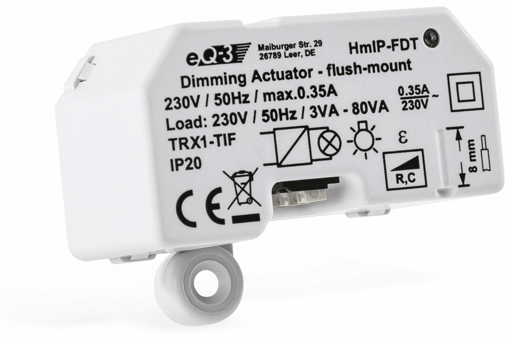 HOMEMATIC IP Smart Home 150609A0, Dimmaktor, Unterputz, Phasenabschnitt