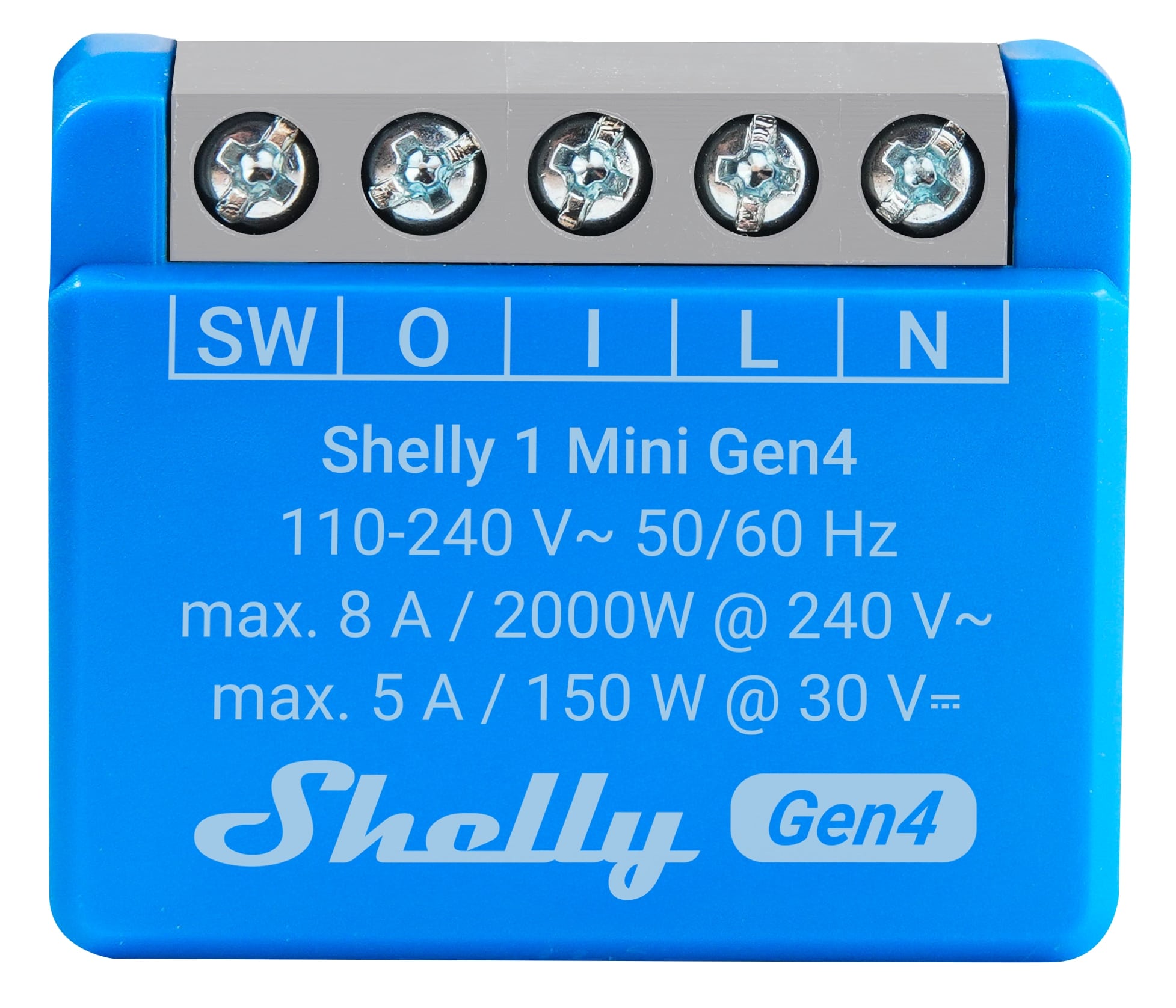 SHELLY Relais 1 Mini Gen4, 8 A, WLAN, Bluetooth, blau, 3 Stück SHELLY Relais 1 Mini Gen4, 8 A, WLAN, Bluetooth, blau, 3 Stück