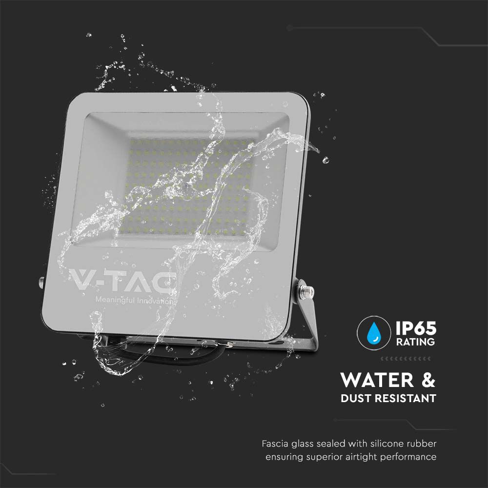 V-TAC LED-Fluter, VT-44105, EEK: B, 100 W, 4000 K, 18500 lm, IP56, sw V-TAC LED-Fluter, VT-44105, EEK: B, 100 W, 4000 K, 18500 lm, IP56, sw