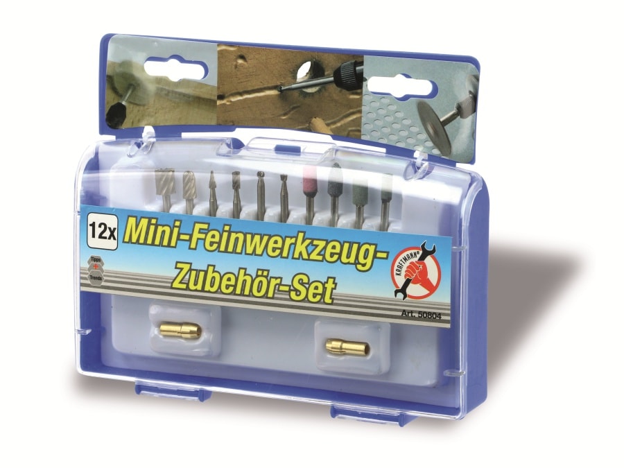 BGS TECHNIC Fräser-/Schleifsteinset, 12-teilig