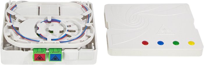 LOGILINK FTTH-Anschlussbox FB2SC20, 2x SC/APC, mit 20 m Verlegekabel
