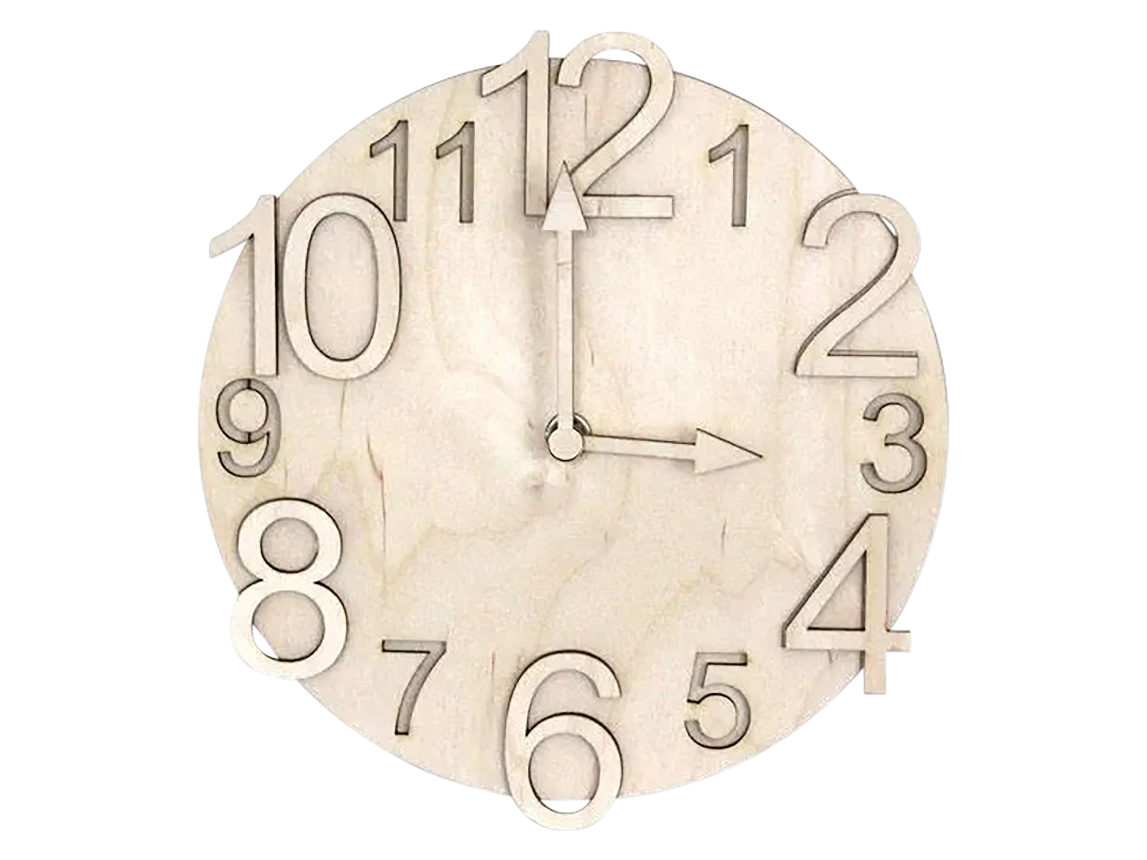 SOL-EXPERT Holzbausatz Wanduhr mit Uhrwerk