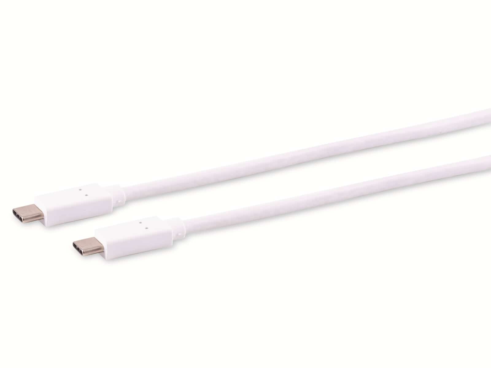 S-IMPULS USB-C Verbindungskabel, 3.2 Gen 2x2, weiß, 2 m