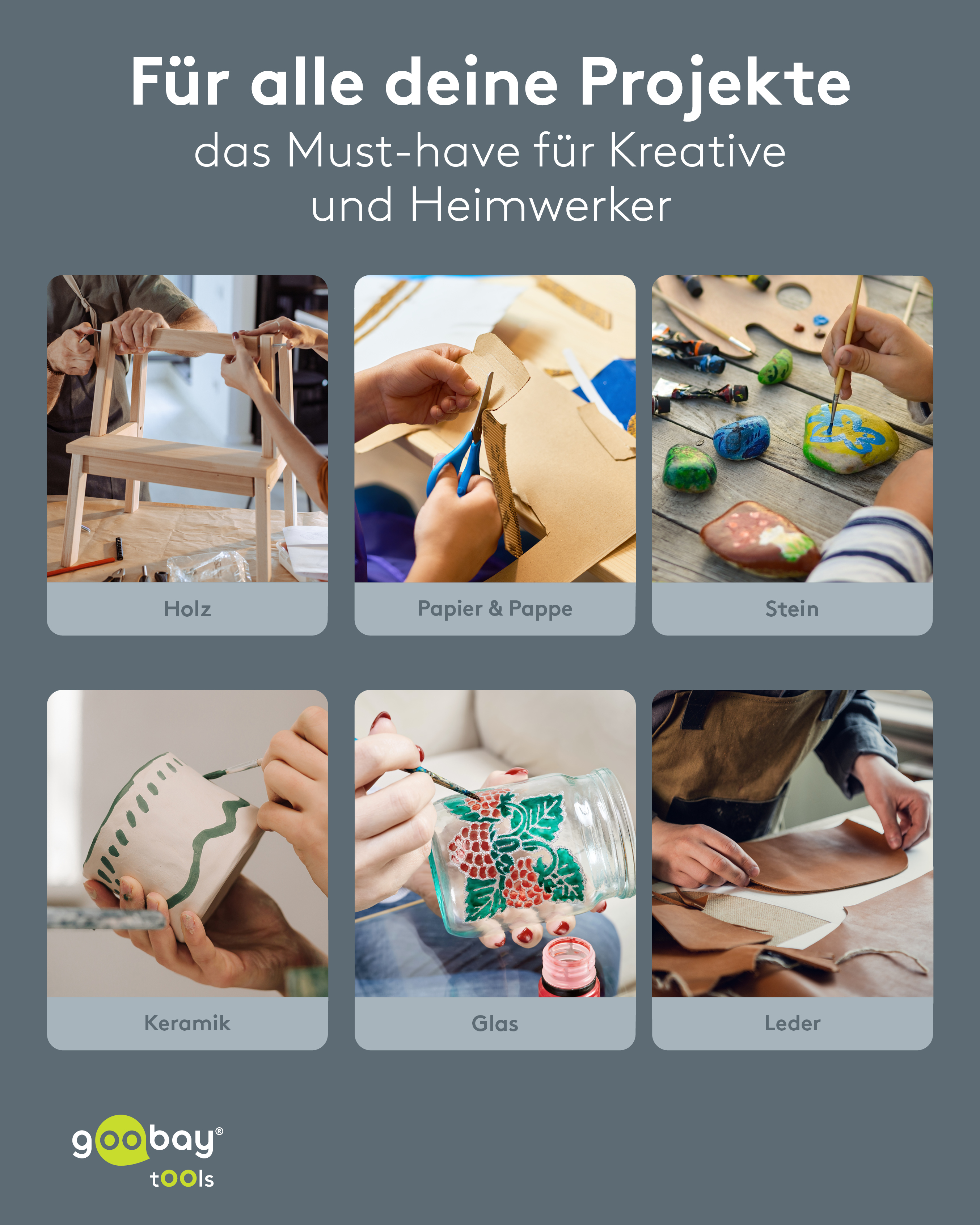 GOOBAY TOOLS Heißklebesticks, 77856, 11 mm, 5 Farben, 10 Stück