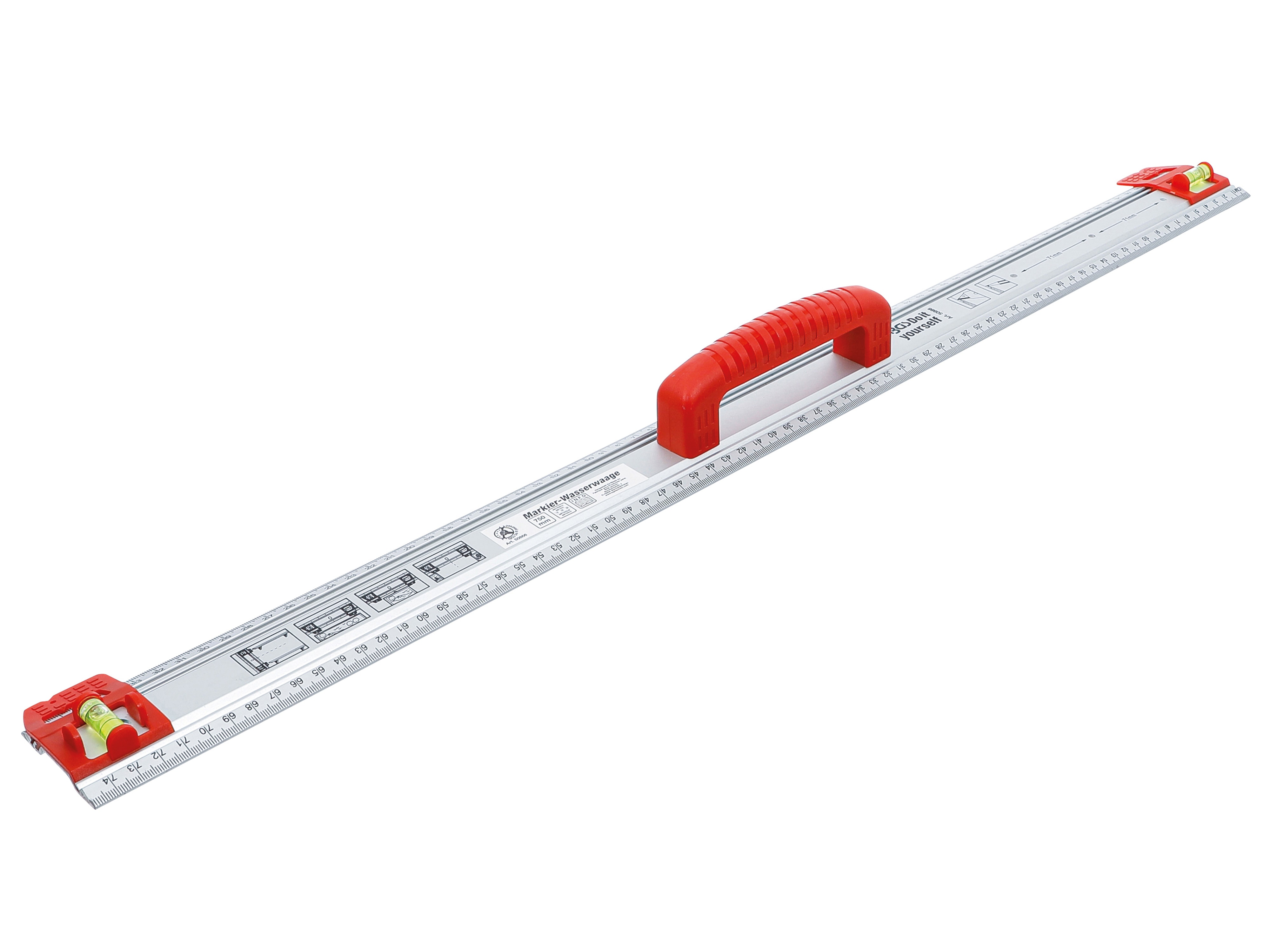 BGS TECHNIC Schneid- und Markierlineal, mit Griff und Wasserwaage, 750 mm BGS TECHNIC Schneid- und Markierlineal, mit Griff und Wasserwaage, 750 mm