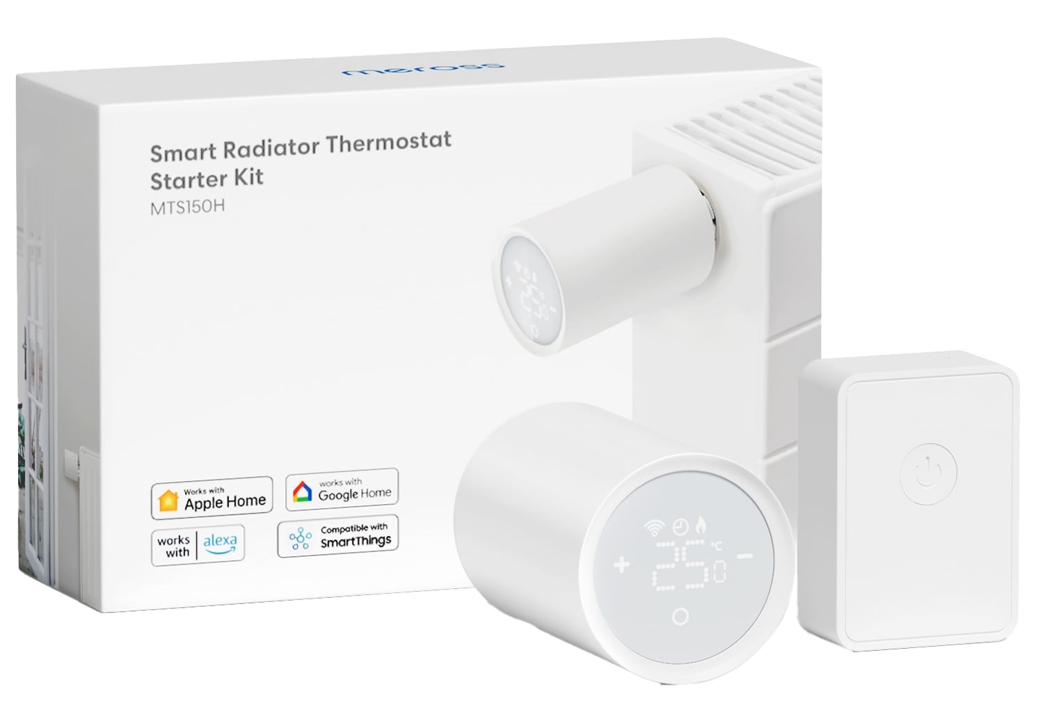 MEROSS Smart Heizkörperthermostat Starter Kit, MTS150HHK-EU, inkl. Hub 