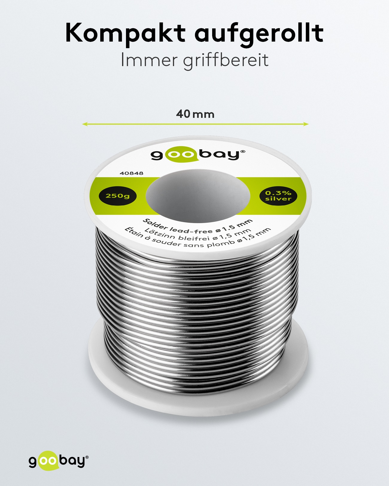 GOOBAY Lötzinn Essential, 250 g, Ø 1,5 mm