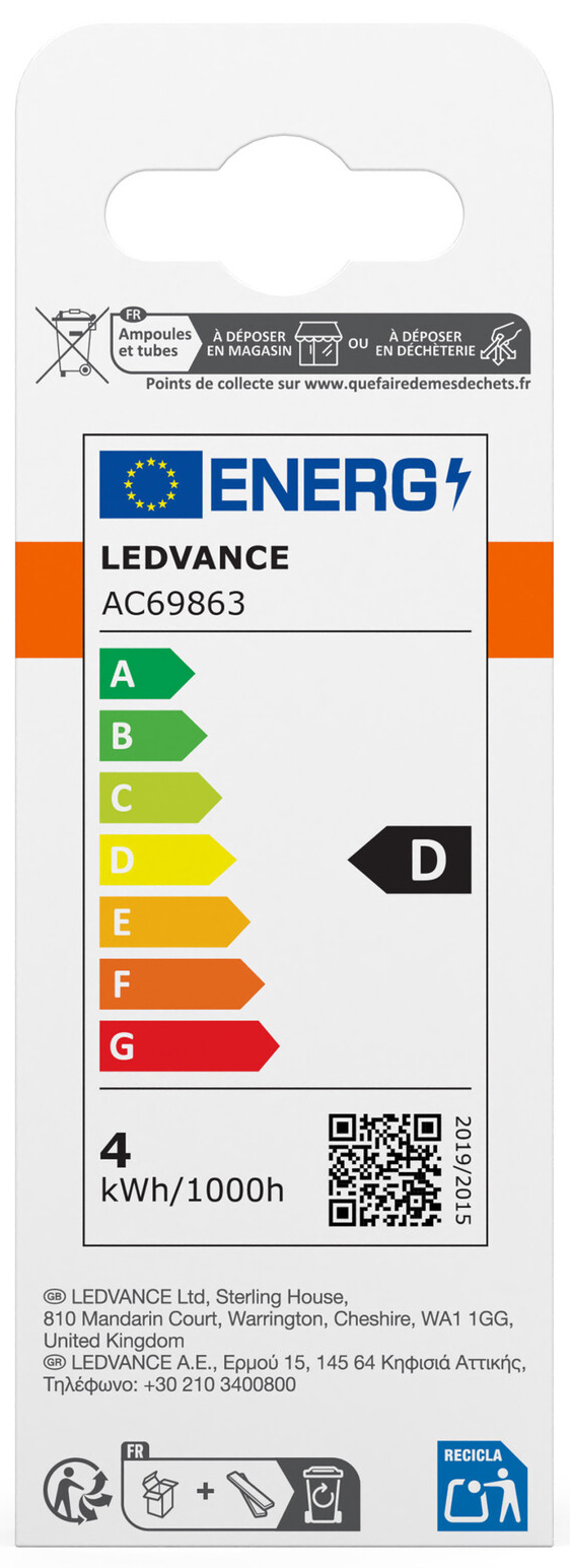 OSRAM LED-Lampe SUPERSTAR, dimmbar, E14, 3,4 W, 2700 K, EEK: D, 470 lm, warmweiß