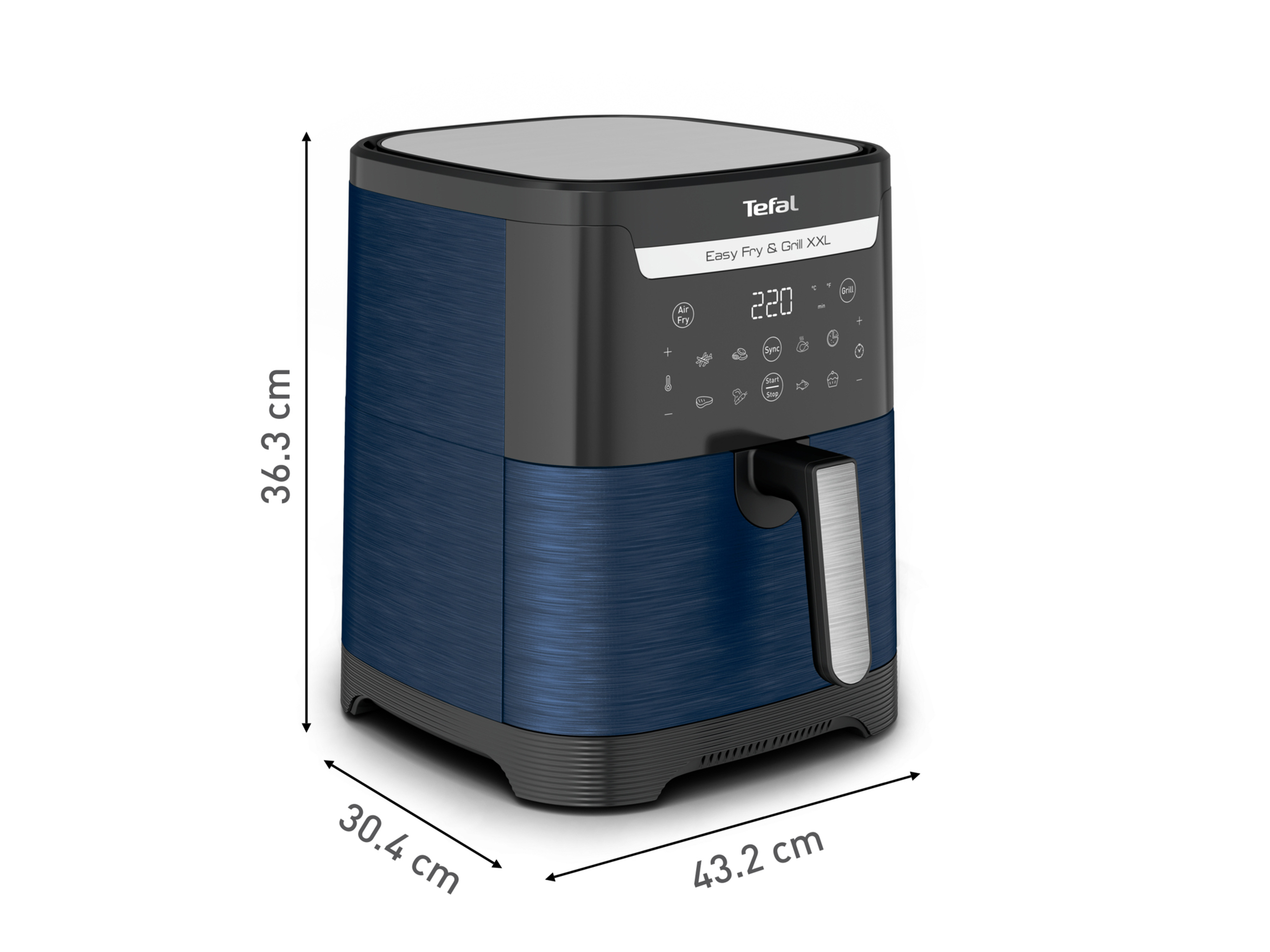 TEFAL Heißluftfritteuse Easy Fry & Grill, EY8014 XXL, 2 Zonen, 6,5 L, 1830W TEFAL Heißluftfritteuse Easy Fry & Grill, EY8014 XXL, 2 Zonen, 6,5 L, 1830W