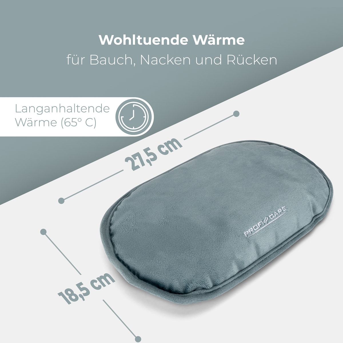 PROFI CARE Elektrische Wärmflasche, PC-EWF 3150, 65°C, 27,5 x 4,5 x 18,5 cm