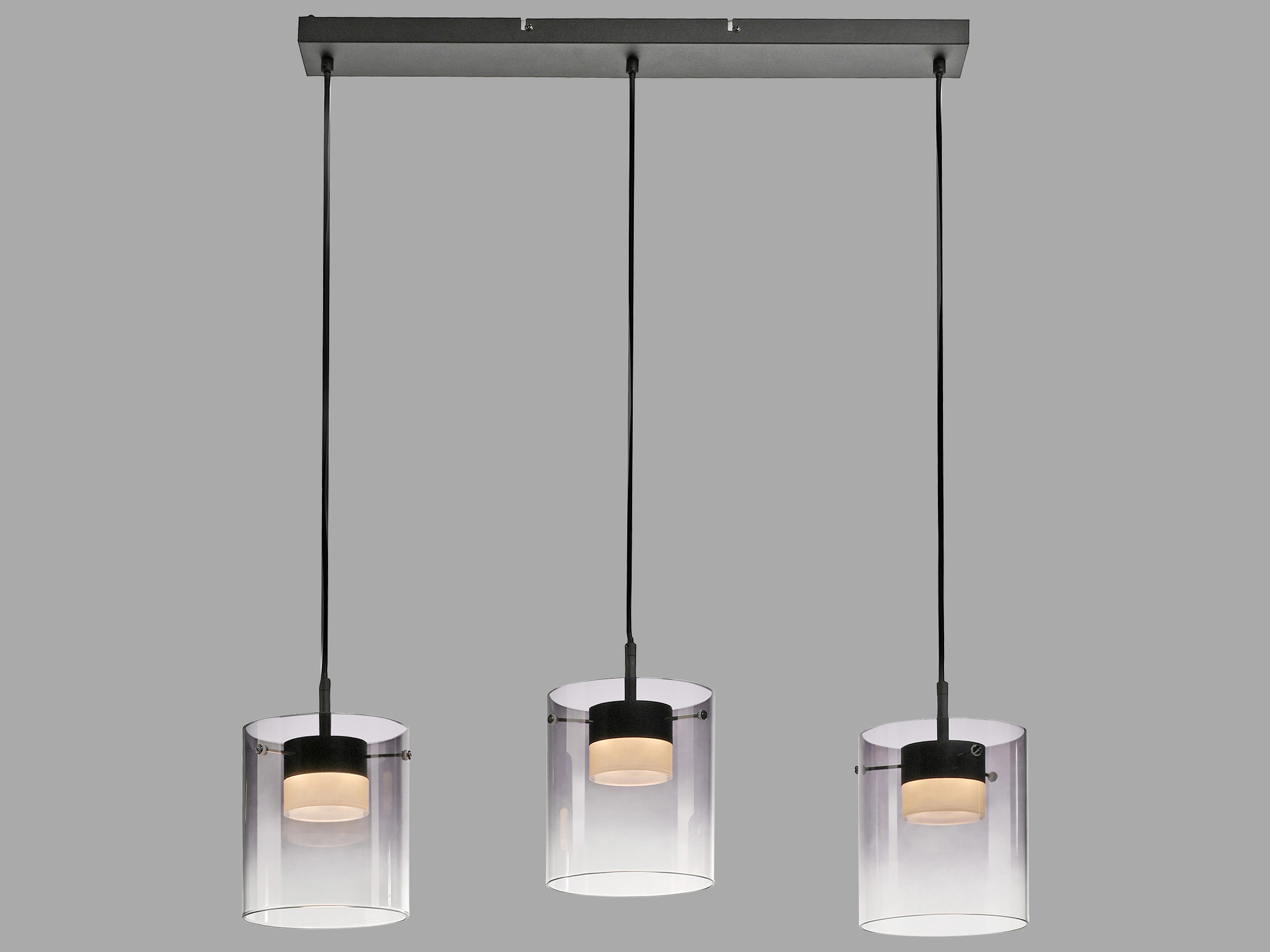 JUST LIGHT LED-Pendelleuchte 14043-18, 7,5W, 800lm, 3000K, schwarz