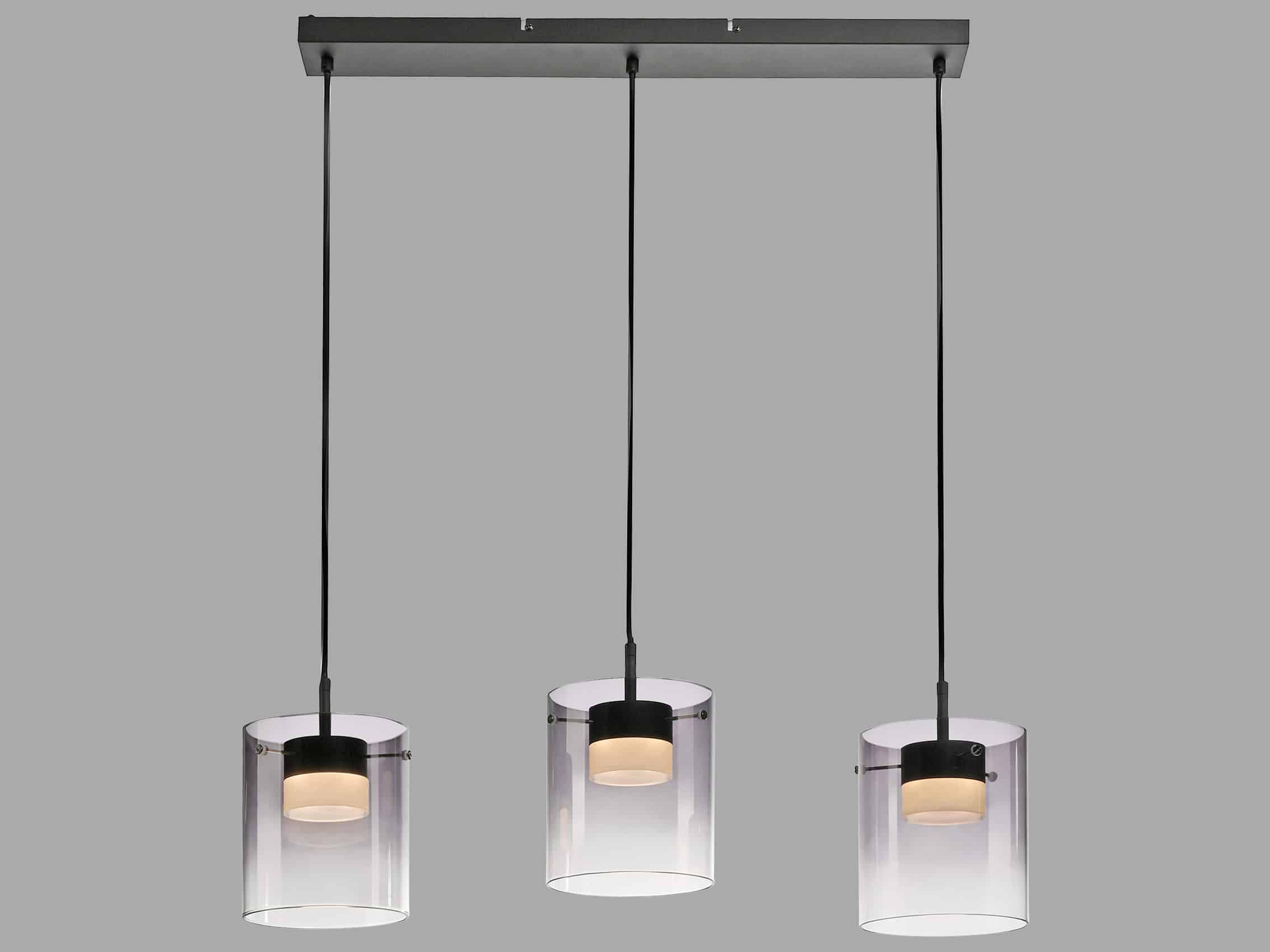 JUST LIGHT LED-Pendelleuchte 14043-18, 7,5W, 800lm, 3000K, schwarz