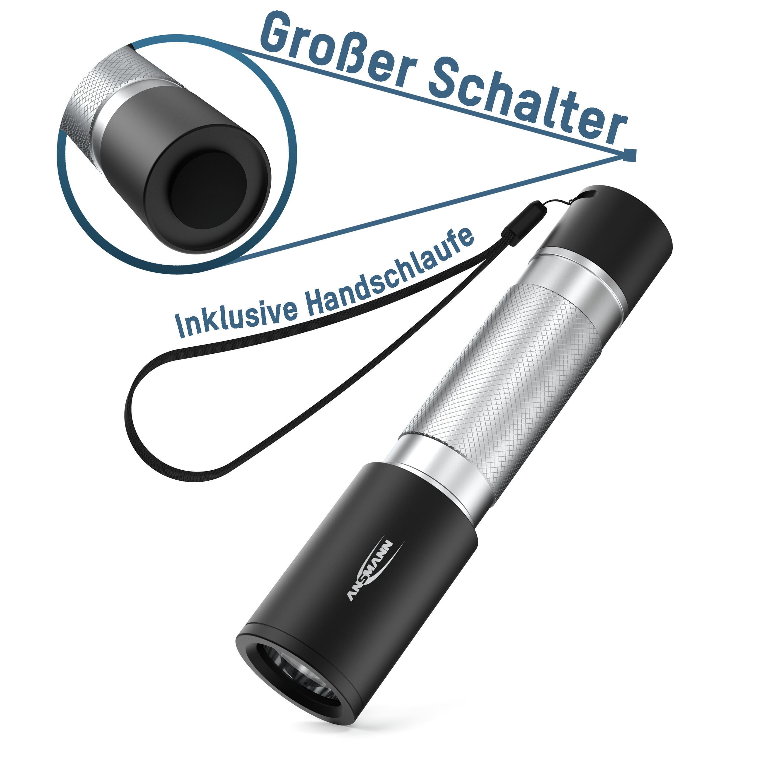 ANSMANN LED-Taschenlampe Daily Use 300B, 315 lm, batteriebetrieben