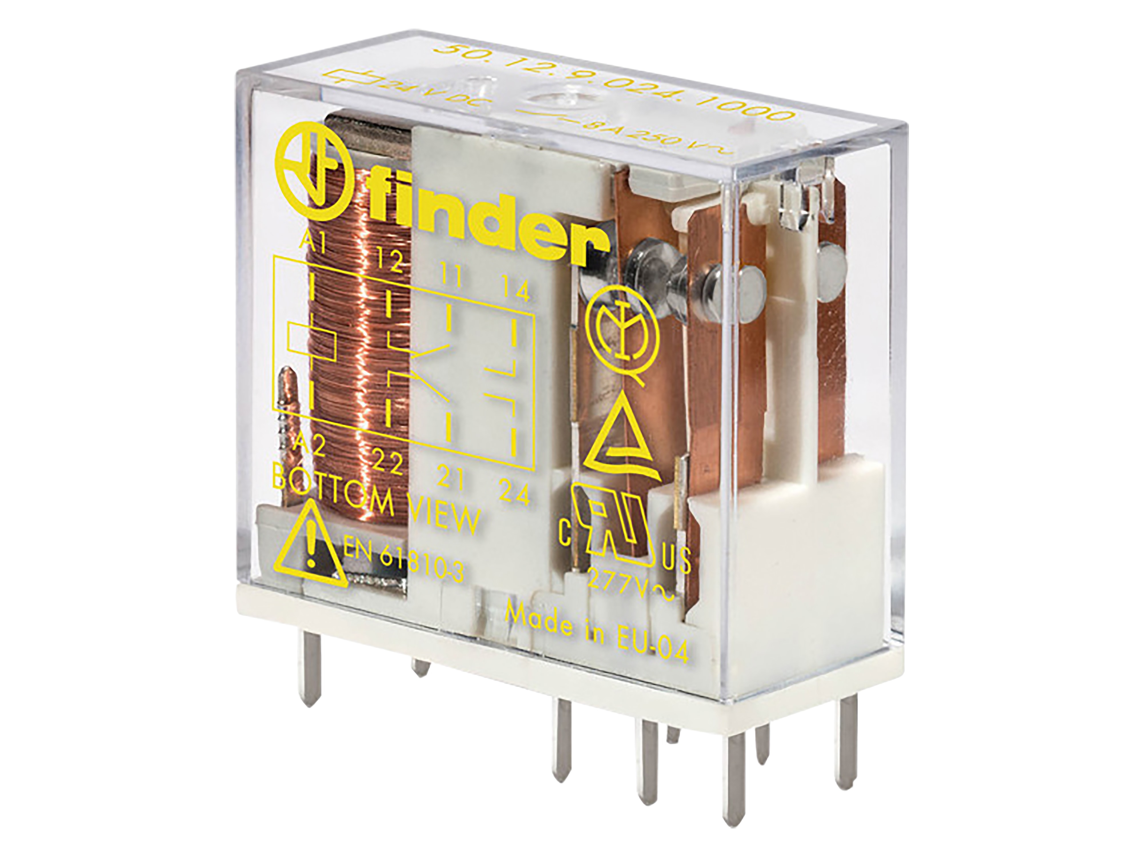 FINDER Printrelais, 2 Wechsler, 8 A, Spule 12 V DC 50.12.9.012.1000 FINDER Printrelais, 2 Wechsler, 8 A, Spule 12 V DC 50.12.9.012.1000