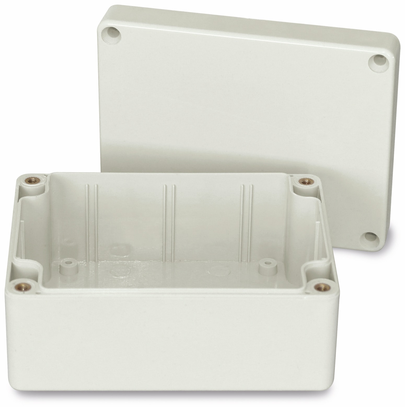 Modulgehäuse ABS, 115x90x55 mm, IP65, lichtgrau Modulgehäuse ABS, 115x90x55 mm, IP65, lichtgrau