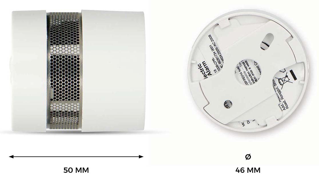 ALECTO Mini-Rauchmelder SD1020, 10-Jahre-Batterie, Sensorlaufzeit, weiß