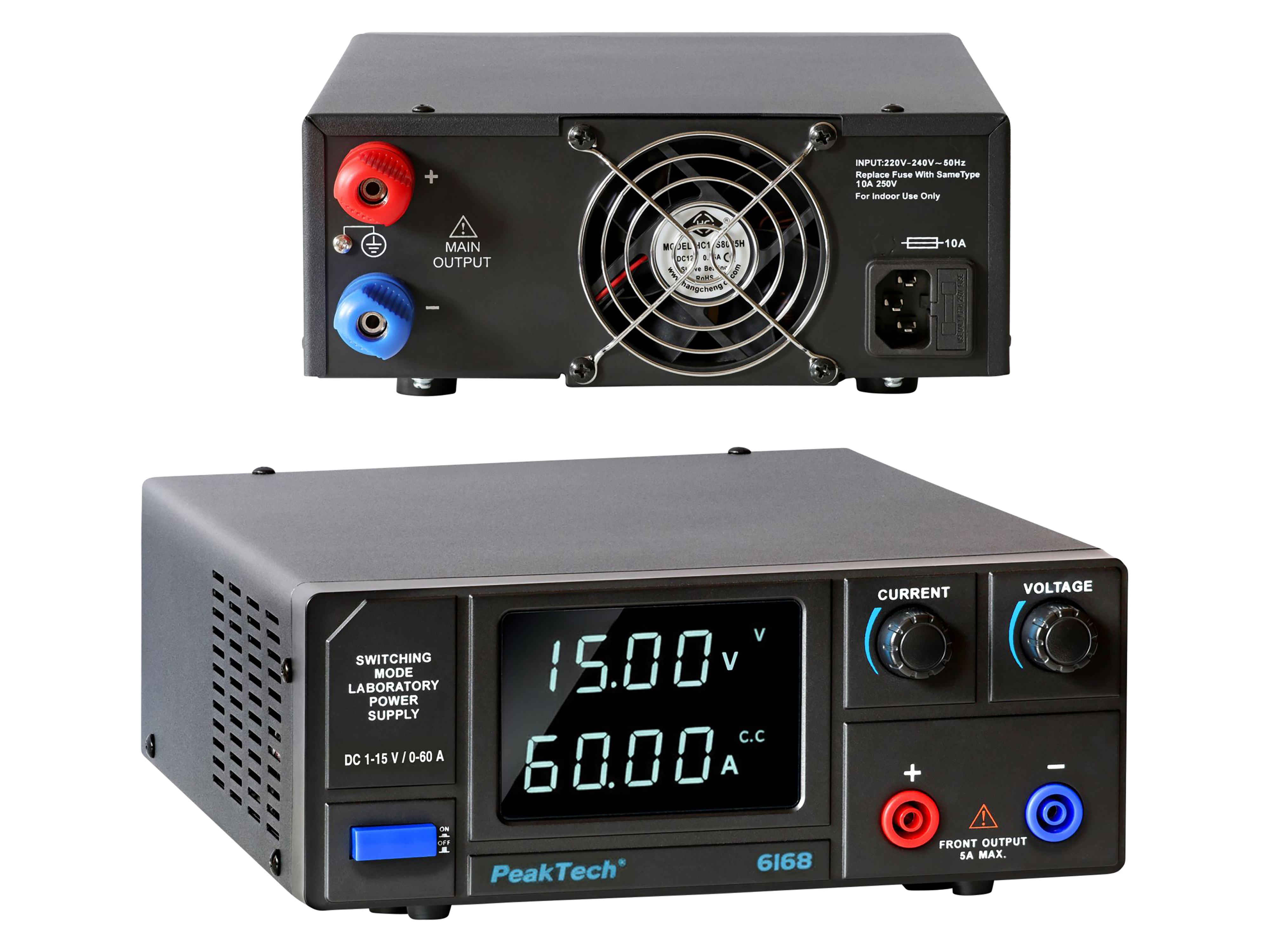PEAKTECH Labornetzgerät P 6168, 1...15 V, 0...60 A, 900 W PEAKTECH Labornetzgerät P 6168, 1...15 V, 0...60 A, 900 W