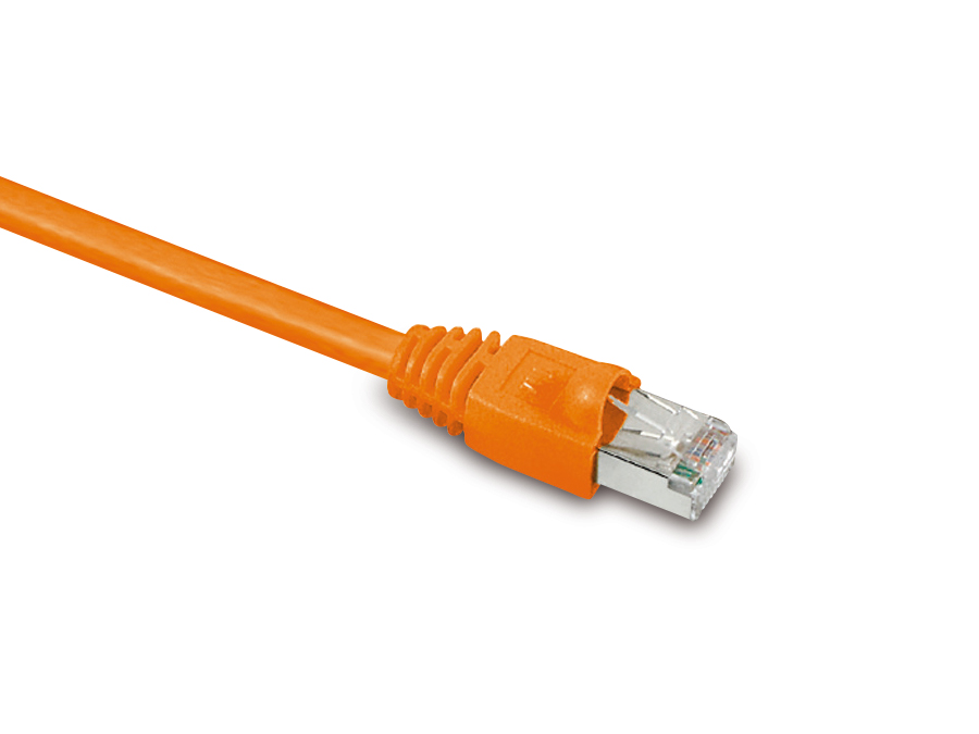 S-IMPULS RJ45 Patchkabel S/FTP (PIMF), m. CAT.7 Rohkabel, 2 m, orange