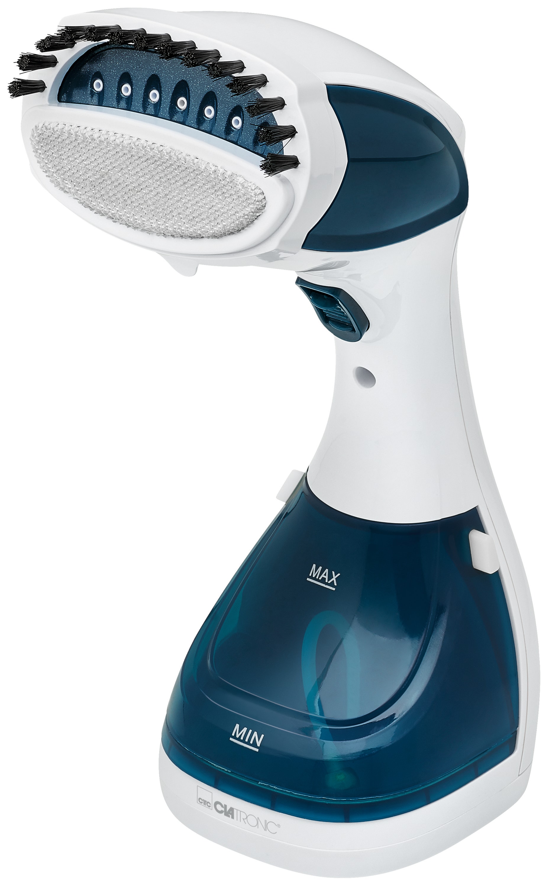 CLATRONIC Dampfglätter DB 3717, inkl. Bürsten- und Flusenaufsatz, 1100 W, weiß/blau