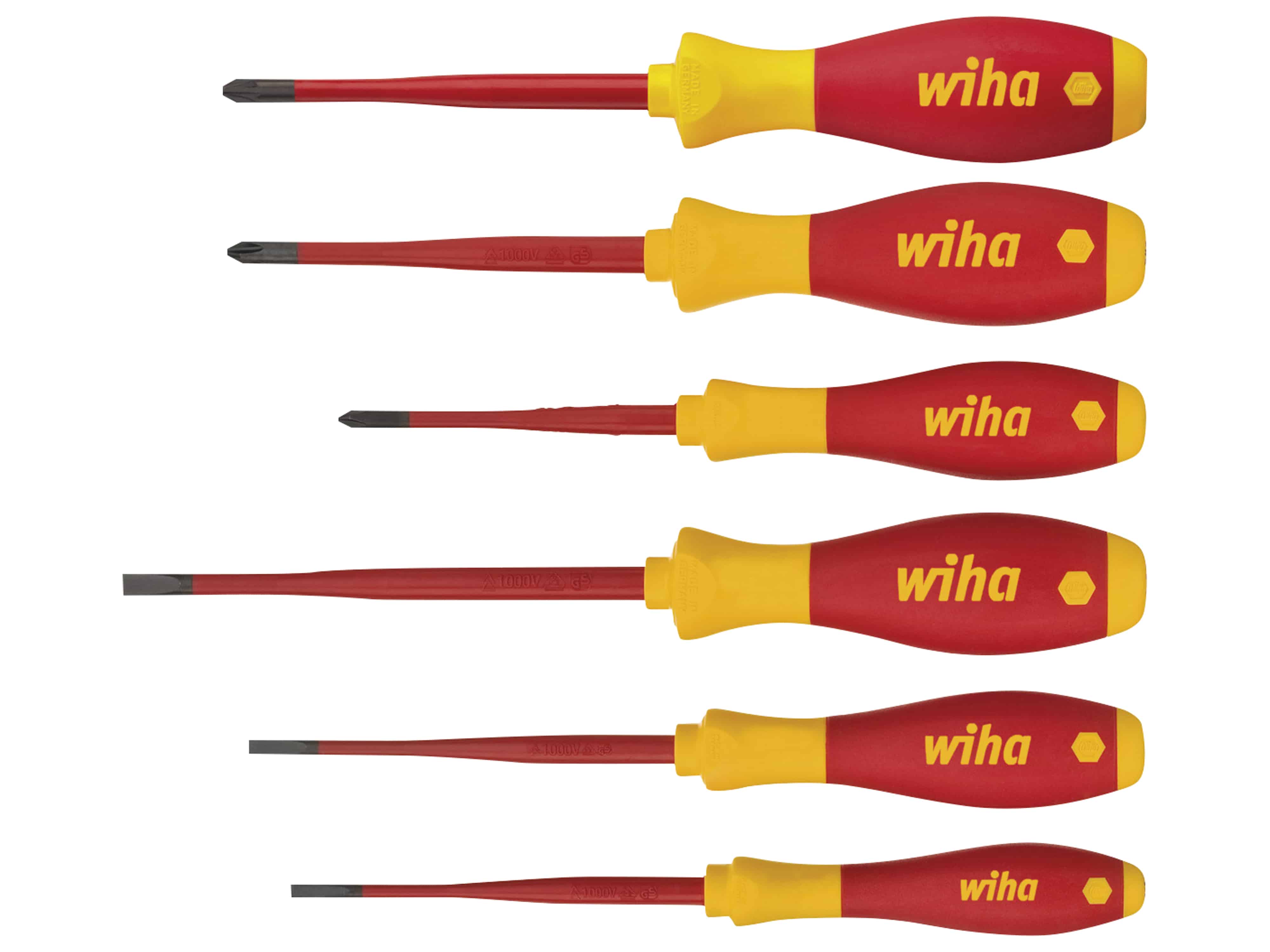WIHA Schraubendreher-Set, 38362, SoftFinish® electric slimFix, 6-tlg. WIHA Schraubendreher-Set, 38362, SoftFinish® electric slimFix, 6-tlg.