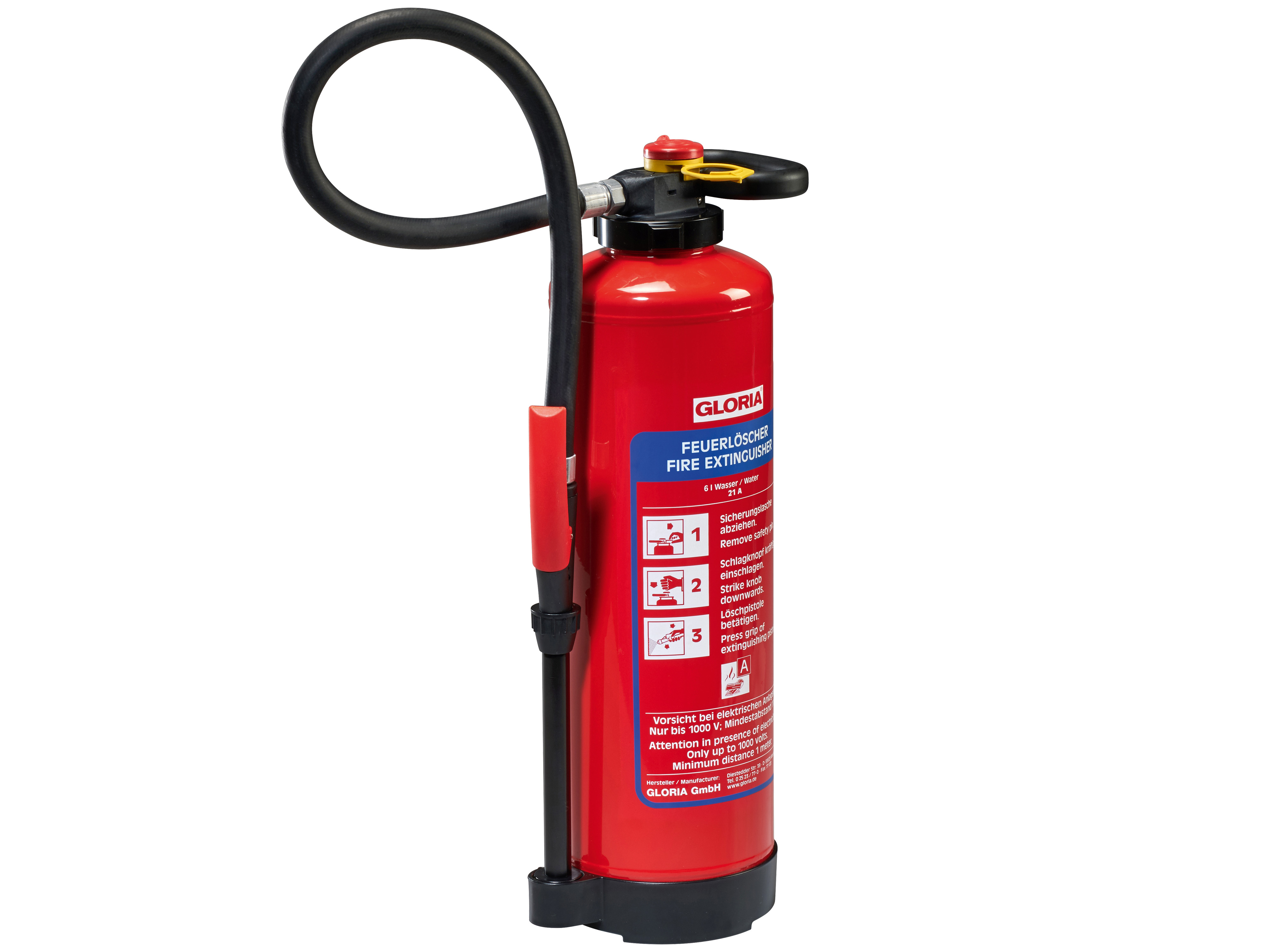 GLORIA Feuerlöscher, WKL6 PRO, Fluorfrei, 6 l, für Lithium-Ionen-Akkus