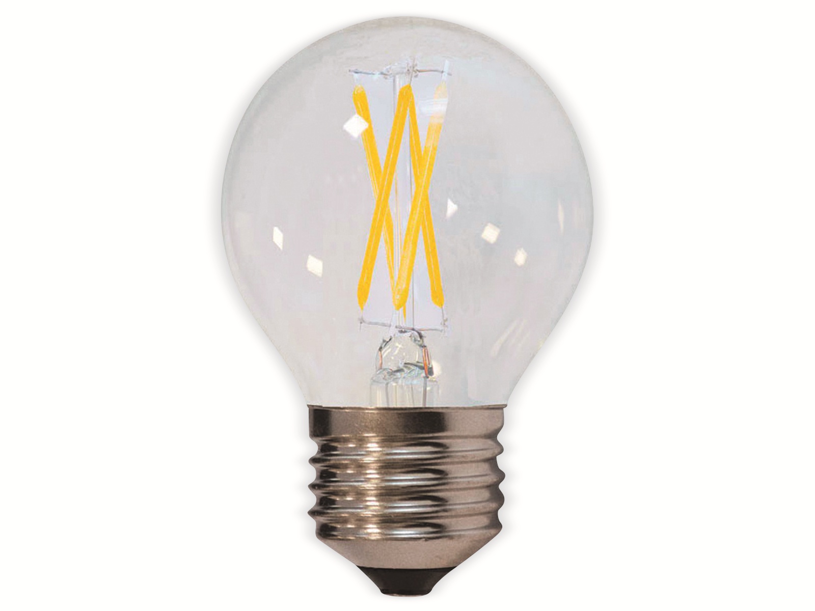 OPTONICA LED-Lampe 1868 Fil, E27, G45, EEK F, 4W, 400lm, 4500K