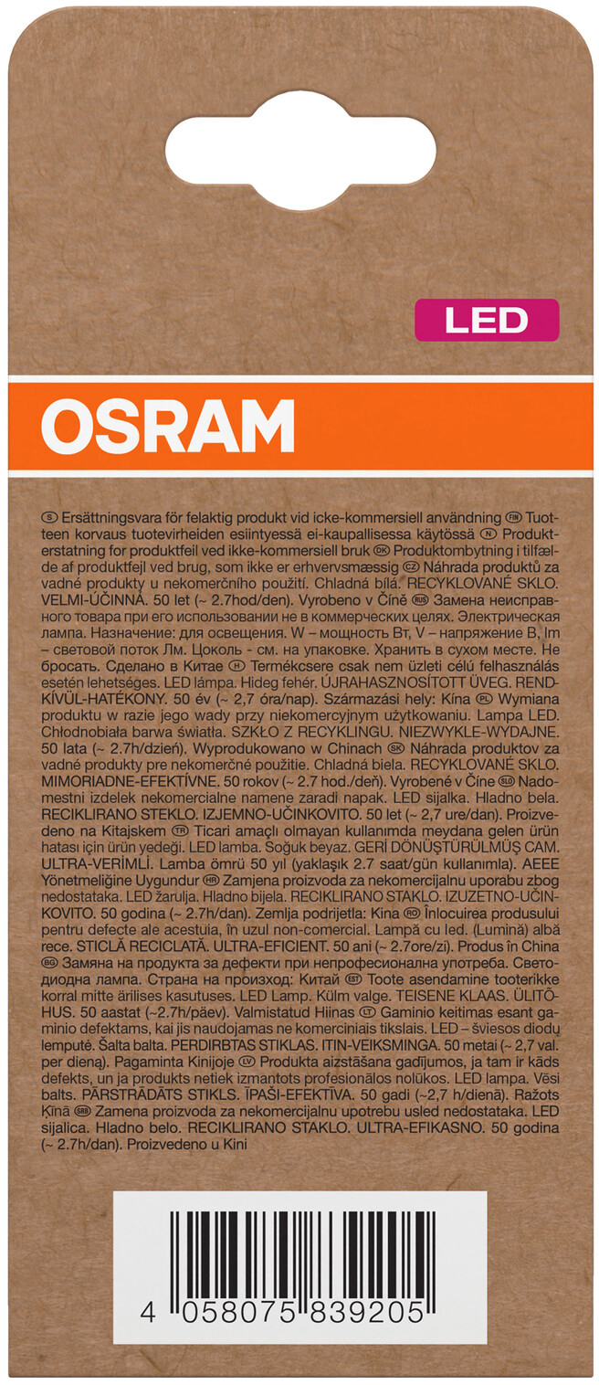 OSRAM LED-Lampe in Kolbenform, E27, 11,6W, 4000K, EEK: A, 2452lm, neutralwei