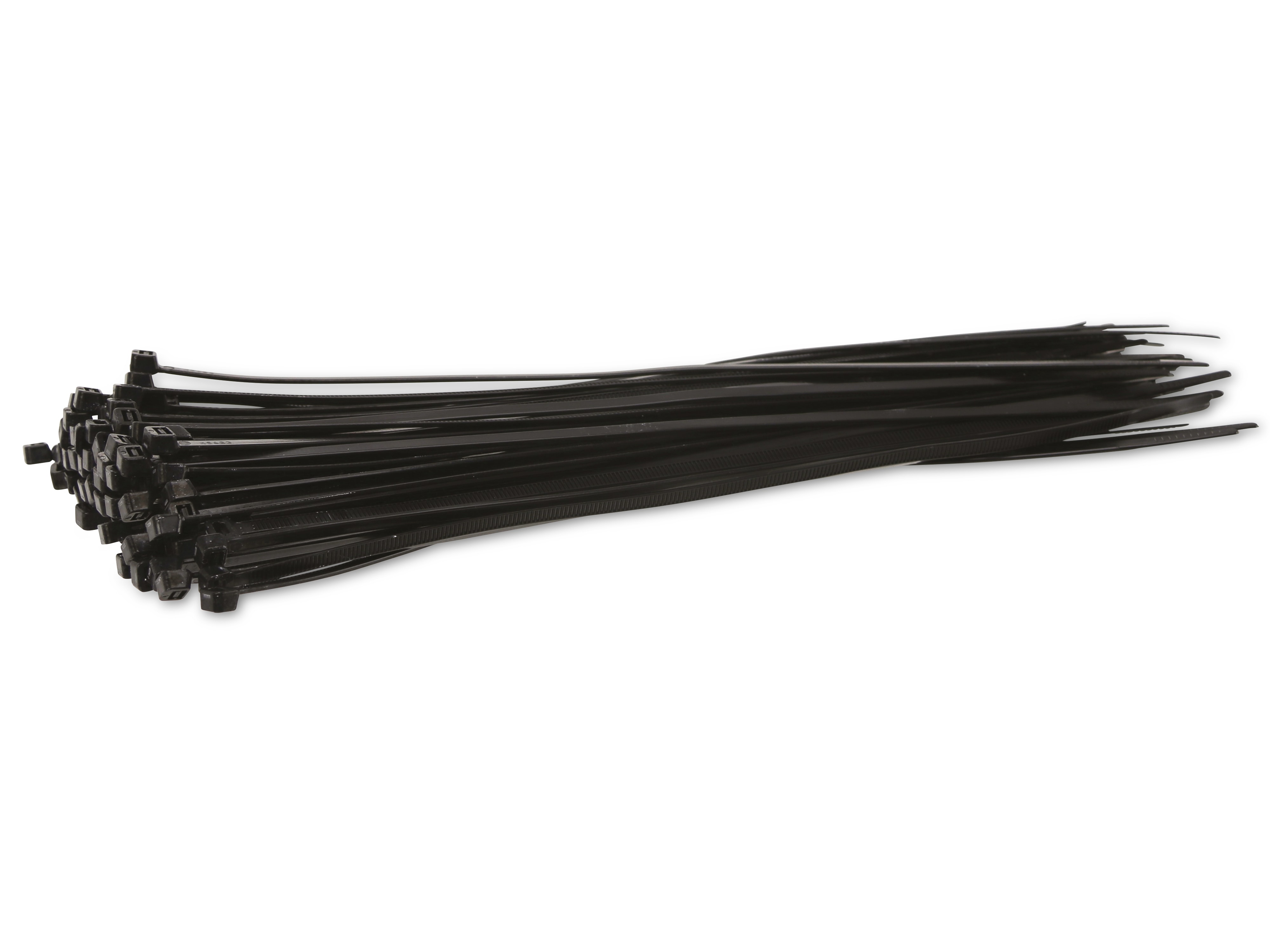 KSS Kabelbinder-Sortiment Polyamid 6.6, schwarz, 300x4,8, UV-beständig, 100 Stück
